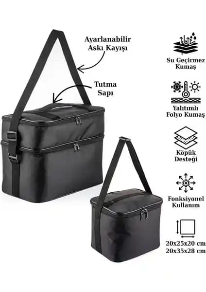 NS Reliable Kamp Piknik Termal Yalıtımlı Buzluk Çanta Seti 32 Litre Hacimle Dayanıklı ve Pratik Kullanım