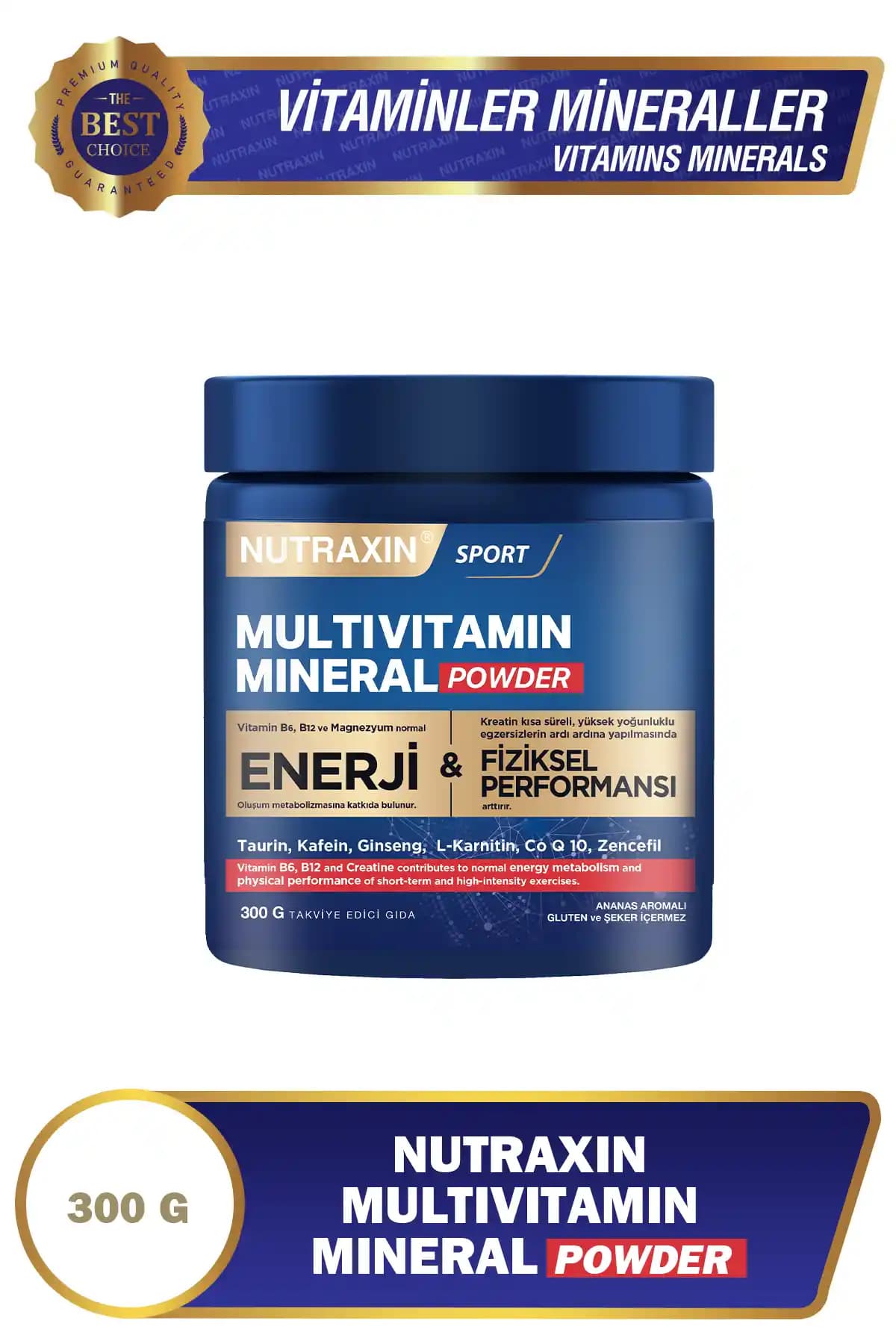 Nutraxin Multivitamin Mineral Toz ile Günlük Enerji ve Sağlık Desteği Sağlayın
