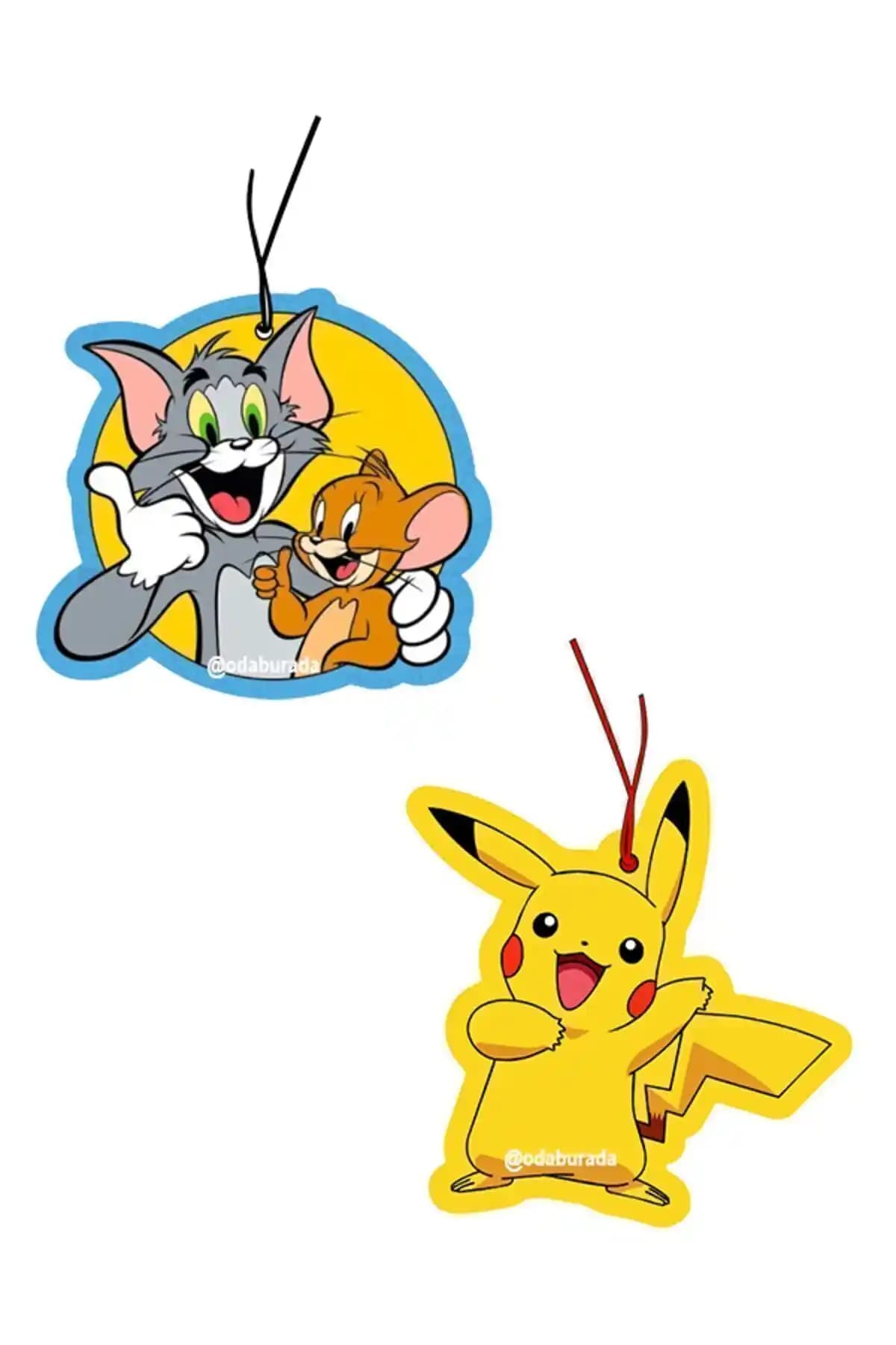 Odaburada 2'li Tom&Jerry ve Pikachu Dekoratif Oto Kokusu ve Aksesuarı Ürün Tanıtımı