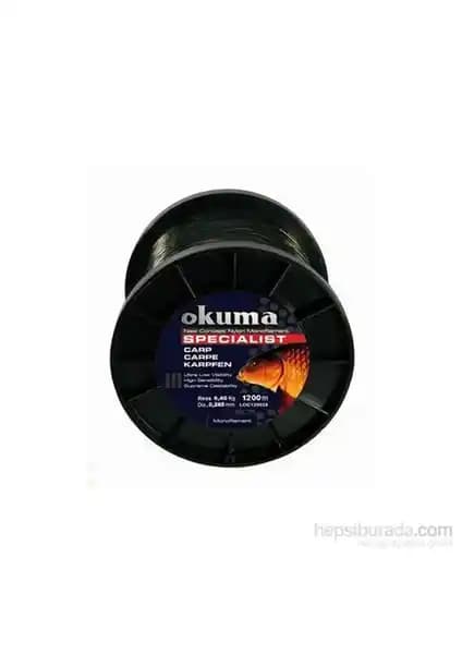 Okuma Carp Serisi 1200M Yeşil Misina: Dayanıklı ve Güvenilir Balıkçılık Malzemesi