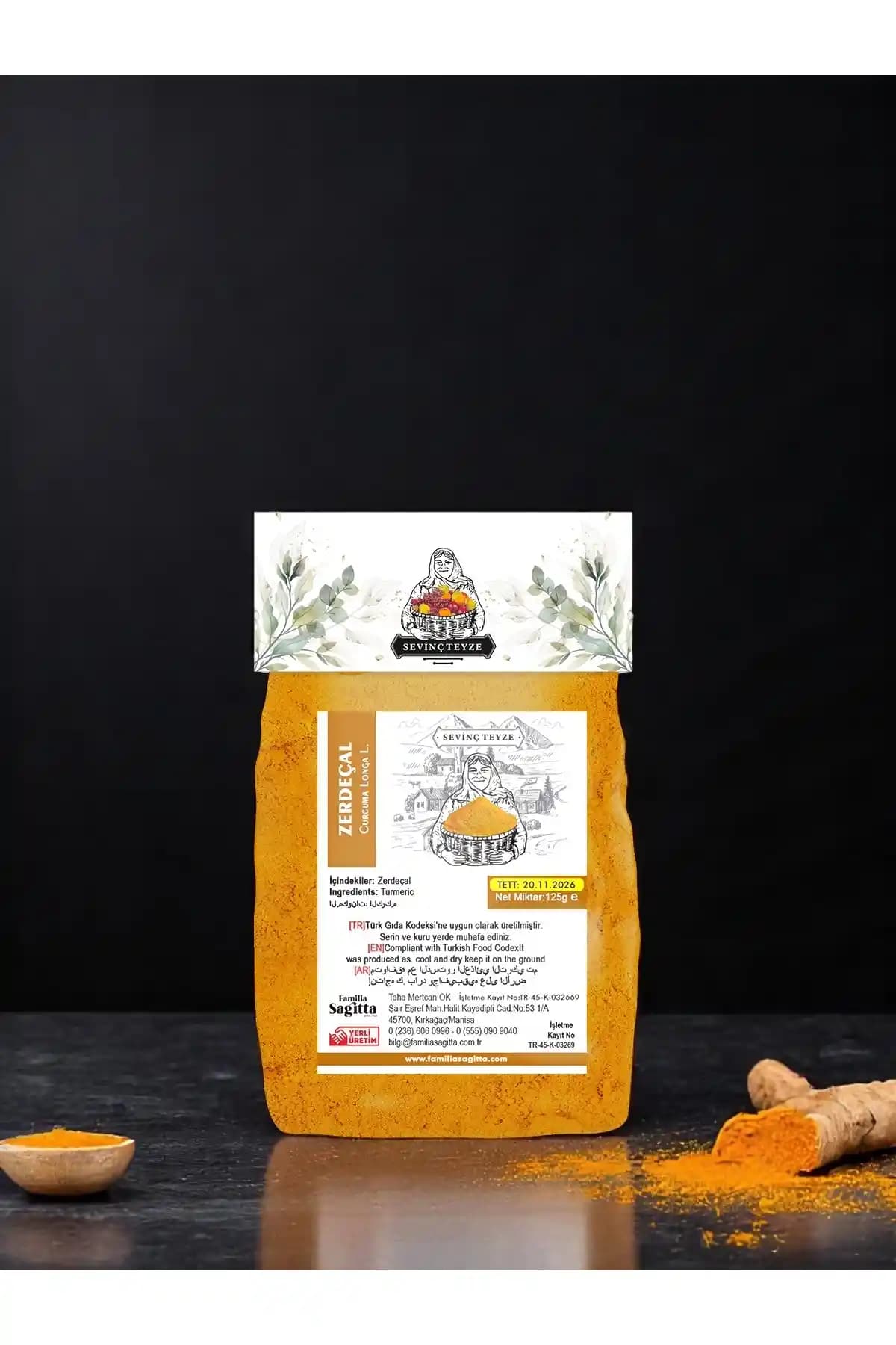 Organik Teyze Sevinç Teyze Toz Zerdeçal: Doğal ve Sağlıklı Baharat Seçeneği