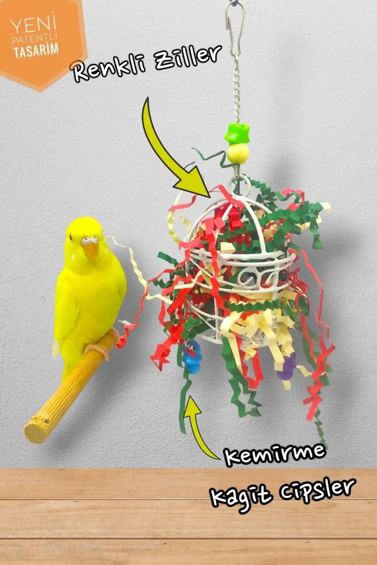 Ozzipetshop Kemirme Oyuncağı: Kafes Kuşlarınızın Doğal Davranışlarını Destekleyen Ürün