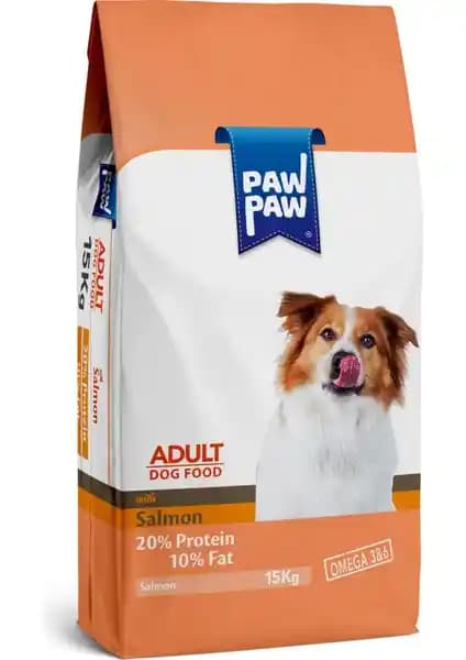 Pawpaw Somon Proteinli Yetişkin Köpek Maması Türkiye Menşeli Sağlıklı ve Ekonomik Seçenek