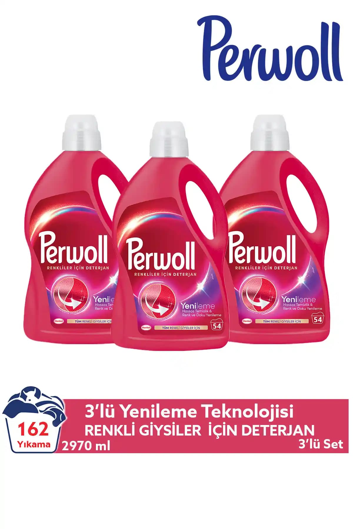 Perwoll Renkli Kıyafetler İçin Sıvı Deterjan Yenileme Seti 8.91 Litre ile Canlı Renkleri Koruyun