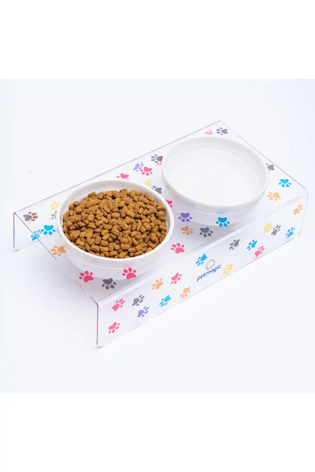 Pet Magic Akrilik Pleksi Seramik Evcil Hayvan Mama ve Su Kabı Dayanıklı ve Şık Tasarım