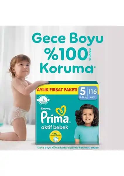 Prima Aktif Bebek Bezi 5 Numara ve 8 Beden Karşılaştırmasıyla En Uygun Seçimi Yapın