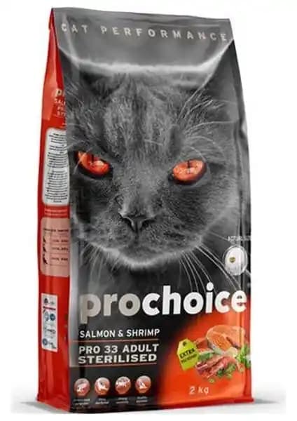 Pro Choice Pro 33 Sterilised Somonlu Kedi Maması Sağlıklı ve Dengeli Beslenme İçin Uygun Bir Seçenek