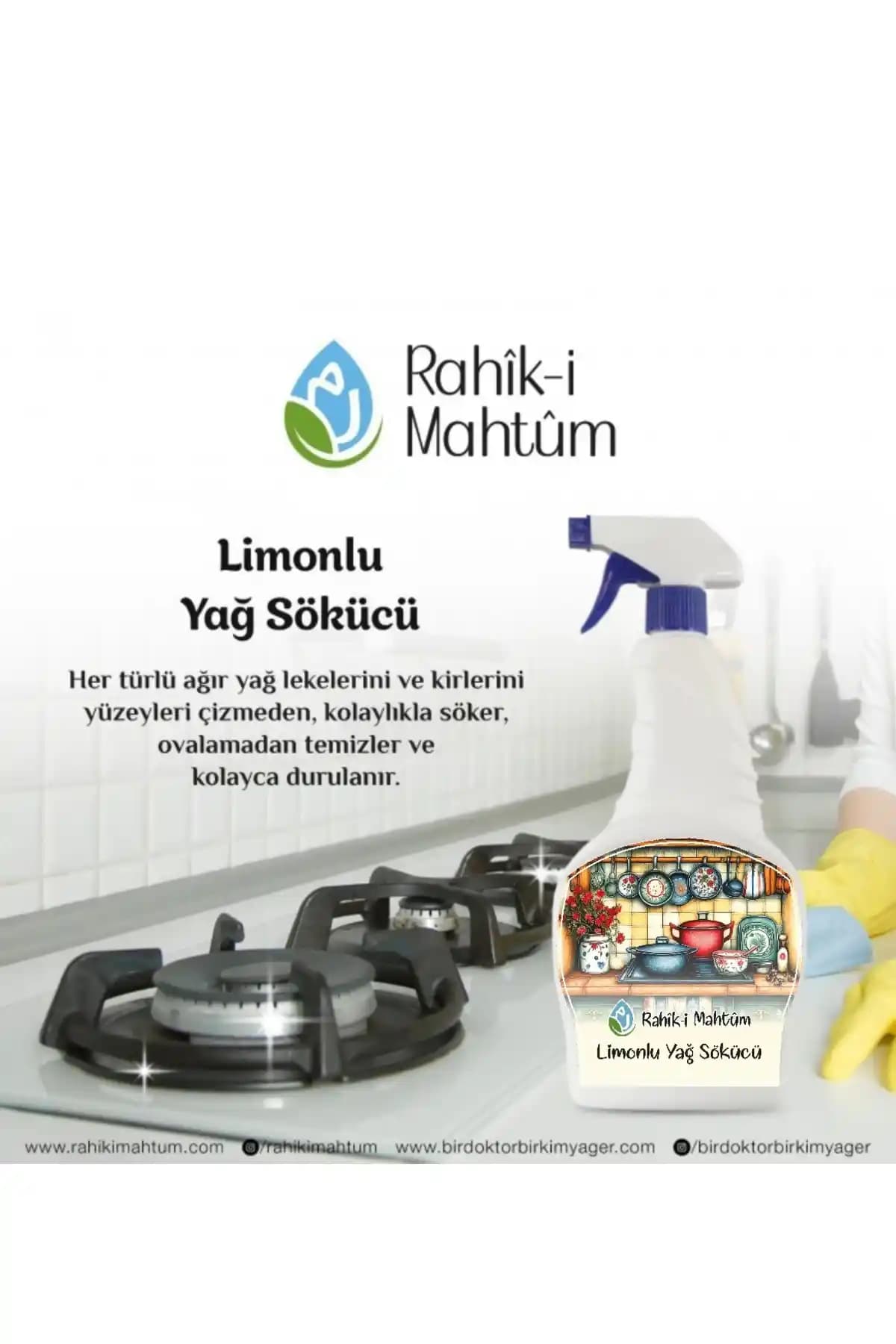 Rahik-i Mahtum Limonlu Yağ Sökücü: Doğal ve Güçlü Temizlik Çözümü Mutfak Yüzeyleri İçin