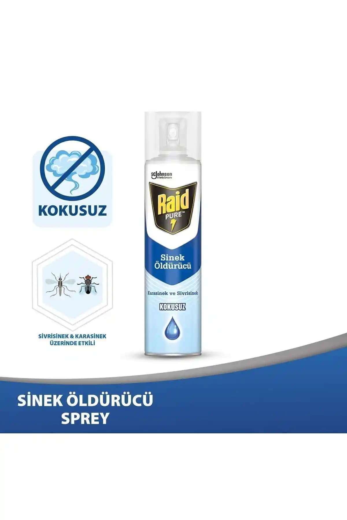 Raid Pure Sprey Karasinek ve Sivrisineklere Karşı Güçlü ve Güvenli Koruma Sağlar