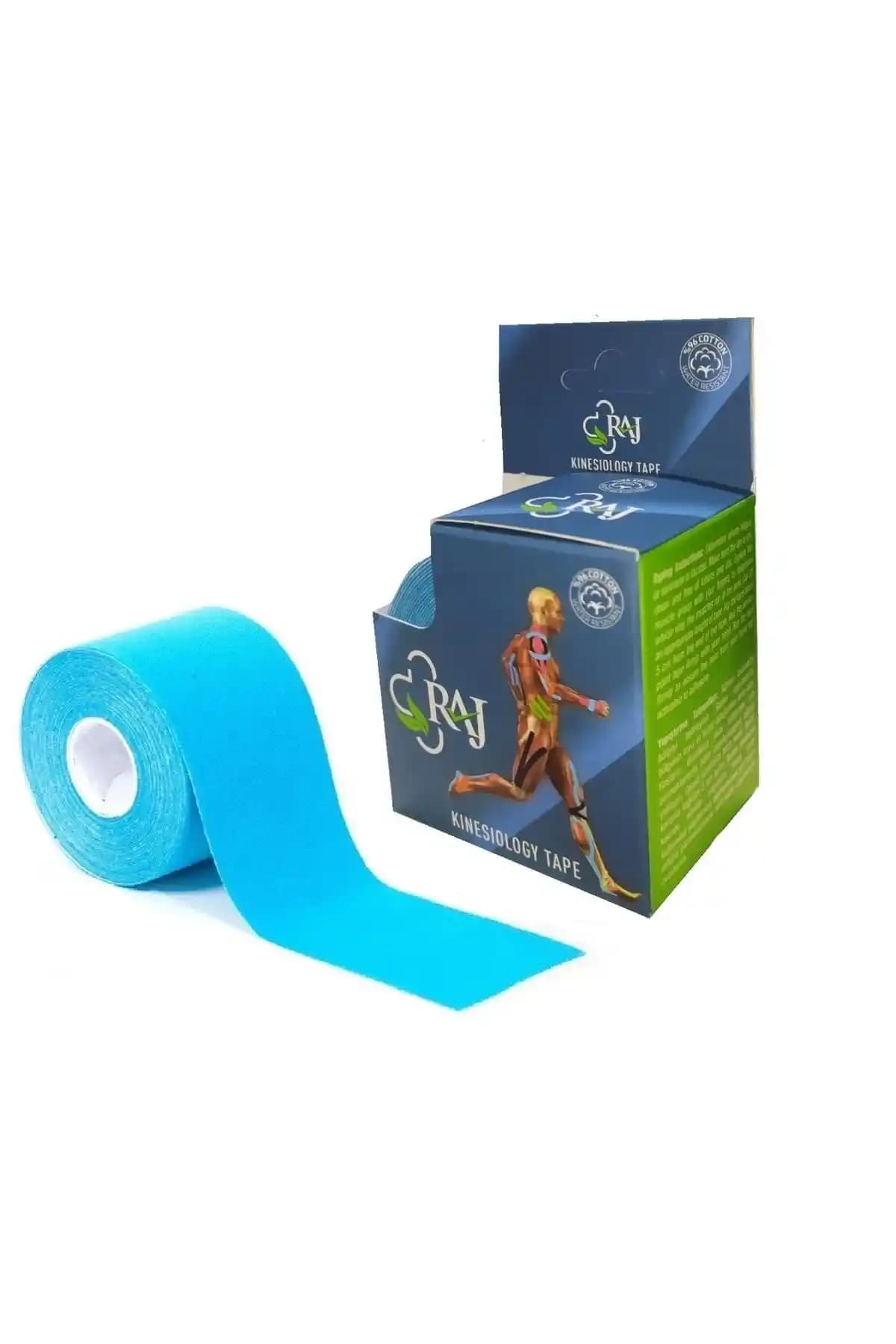 RAJ Mavi Tape Kinesio Ağrı Bandı Spor ve Günlük Kullanım İçin Uygun Çözüm
