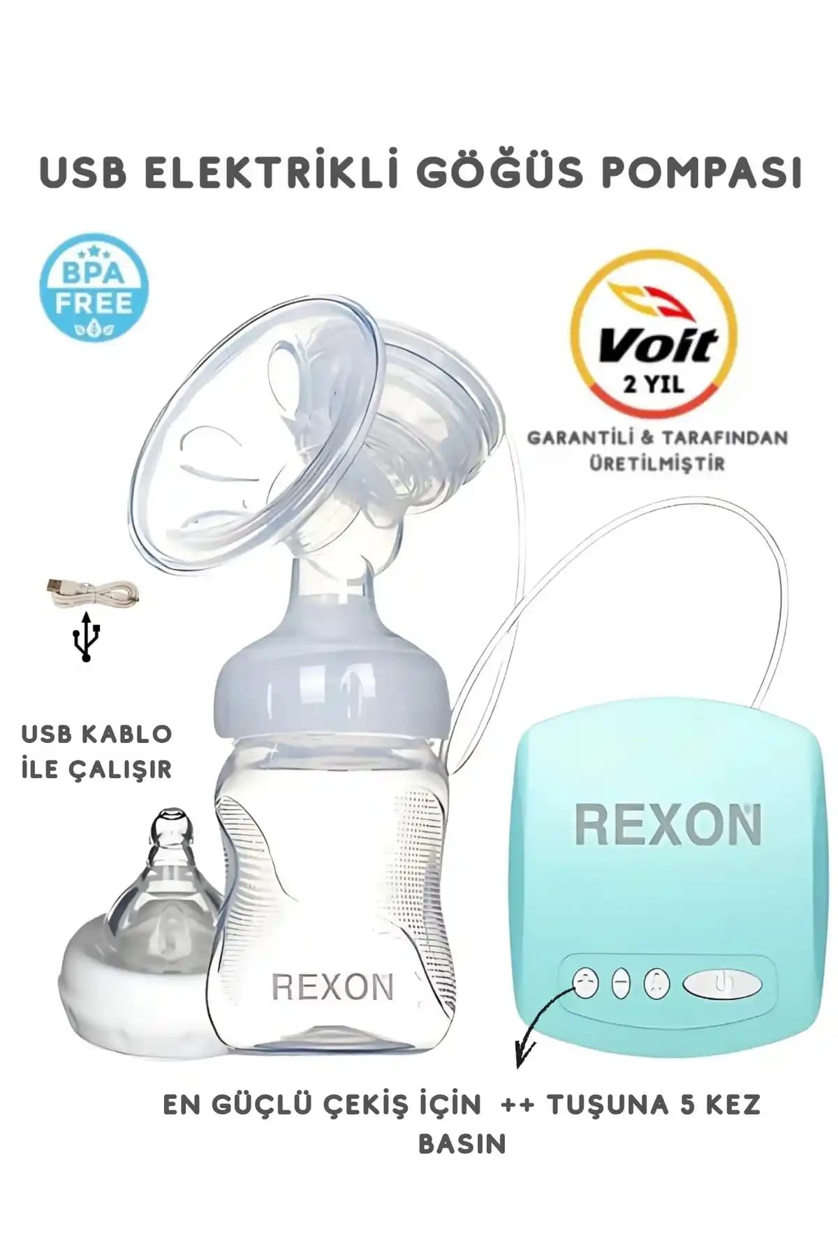 Rexon Elektrikli Göğüs Pompası: Hızlı ve Konforlu Süt Sağma Çözümü