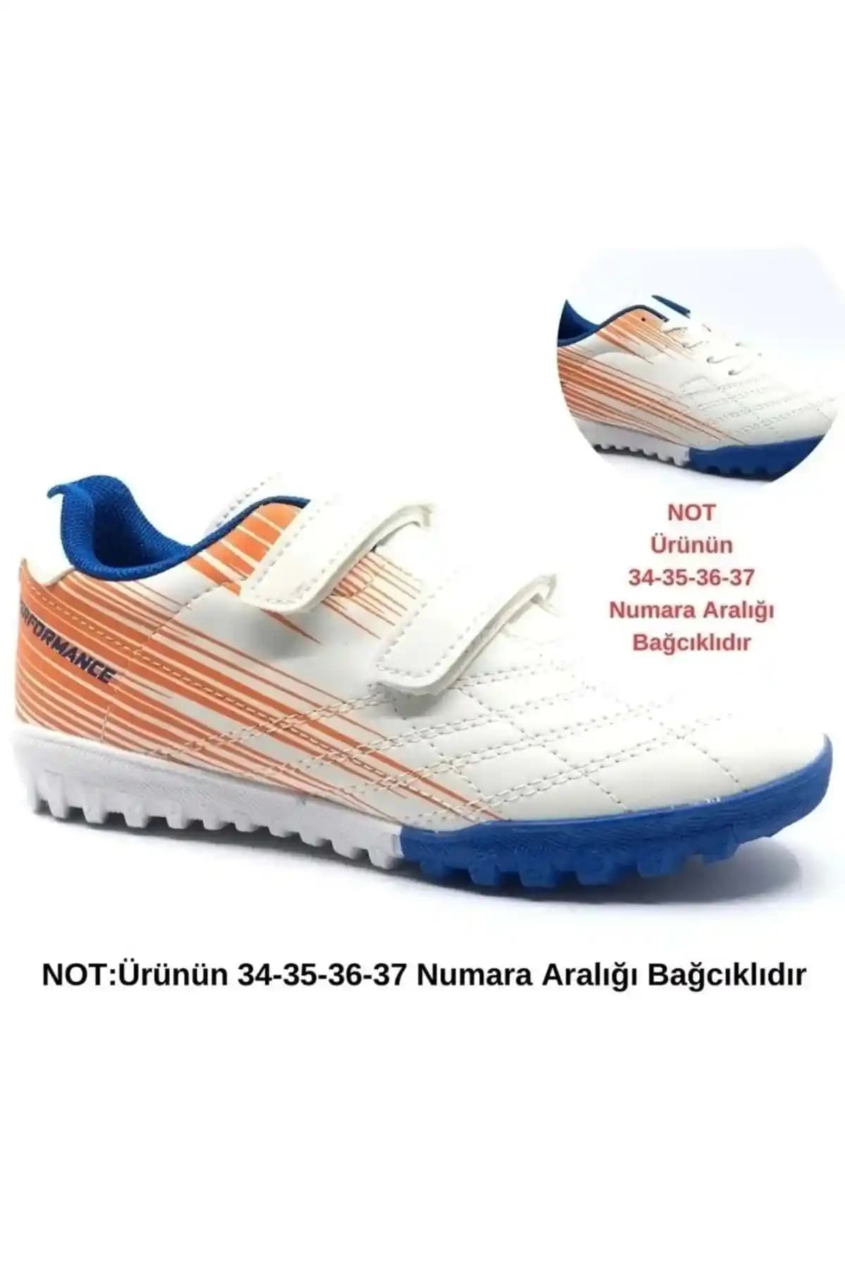 Ronaldo Profesyonel Unisex Halısaha Ayakkabısı Beyaz Dayanıklı ve Konforlu Tasarım