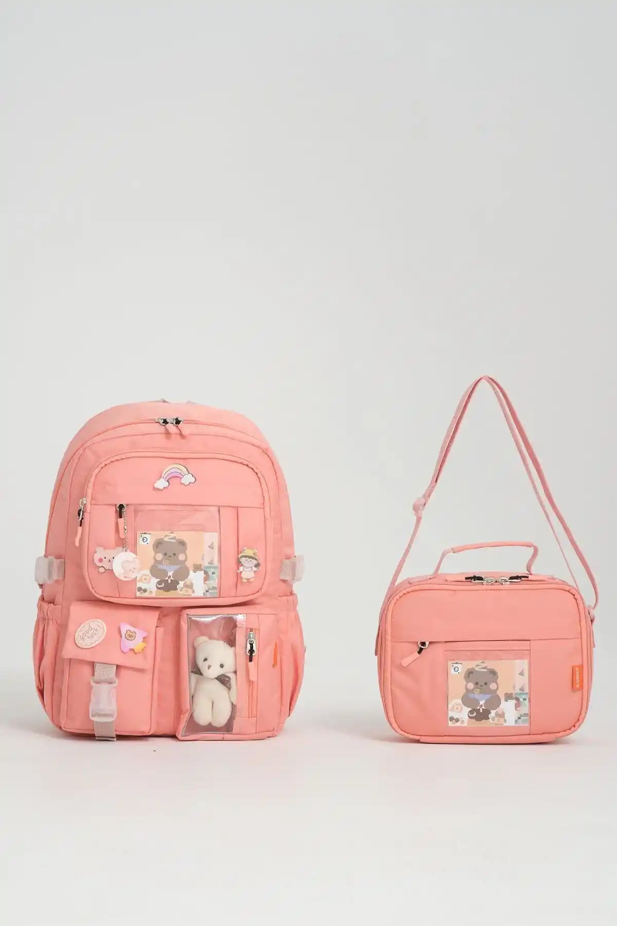 Roxbros Kawaii Kore Tarzı Çocuk Sırt Çantası ve Isı Yalıtımlı Beslenme Çantası Özellikleri