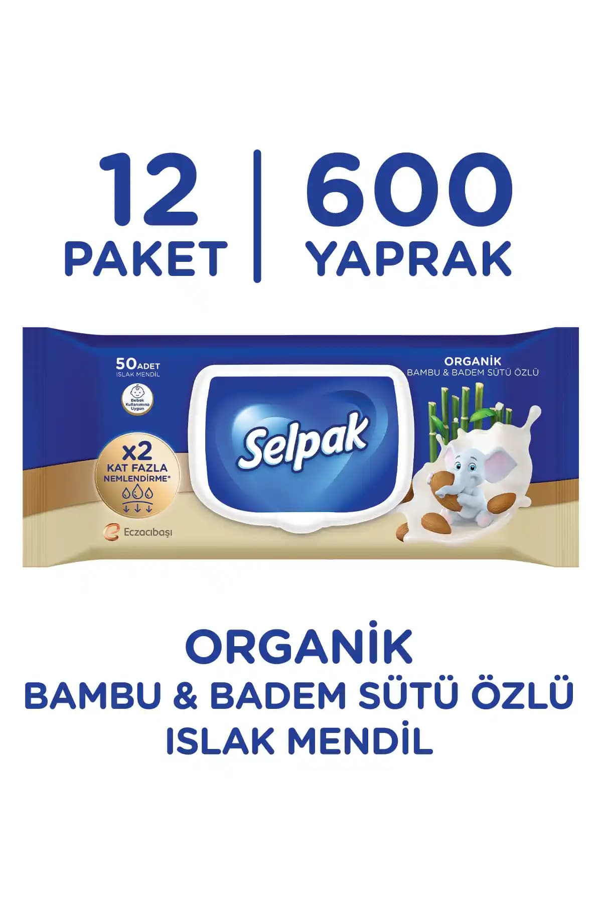 Selpak Organik Bambu ve Badem Sütü Özlü Islak Mendil: Doğal ve Etkili Temizlik Çözümü