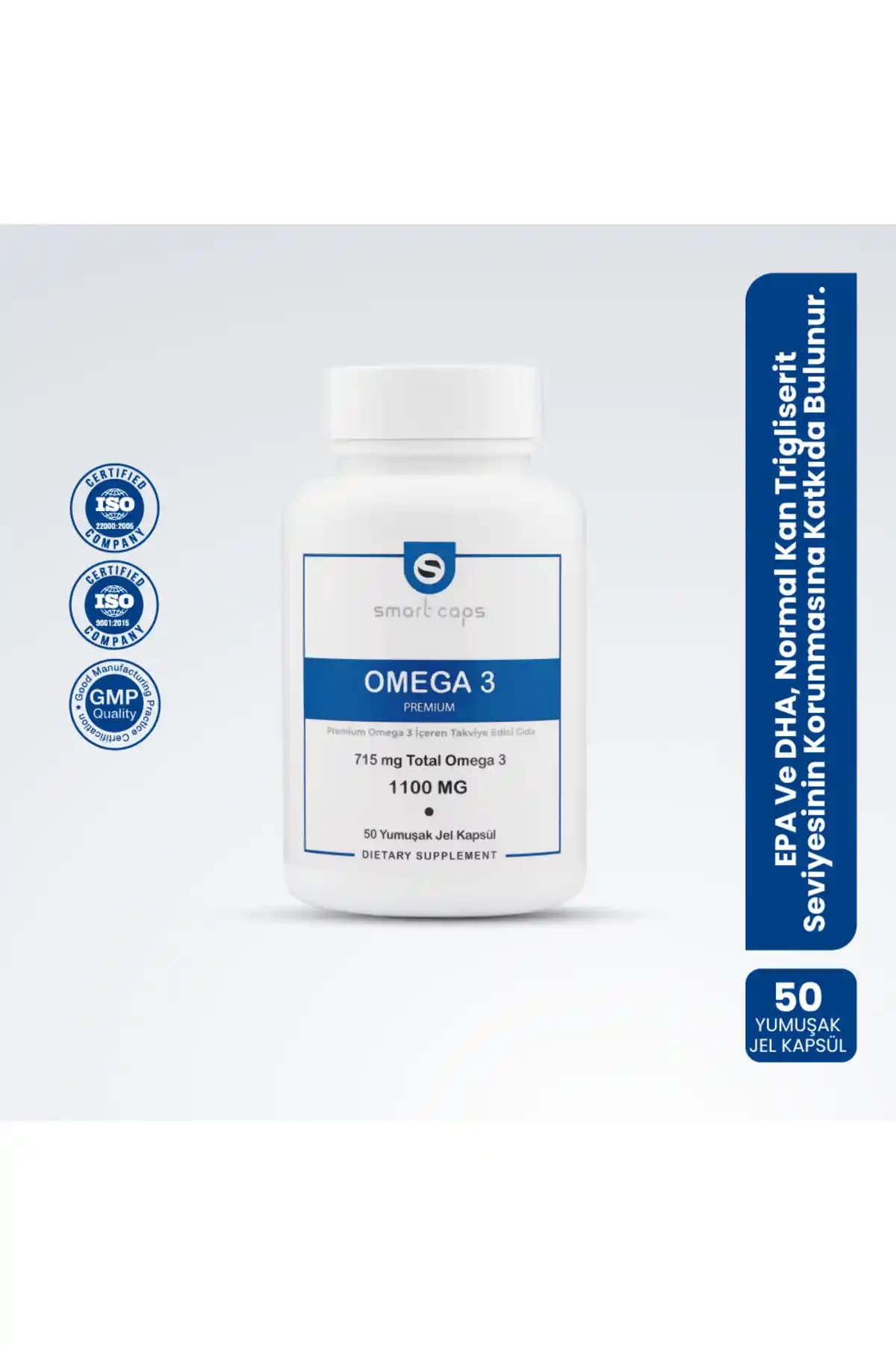 Smartcaps Omega 3 Premium 50 Softjel ile Beyin ve Kalp Sağlığını Destekleyin