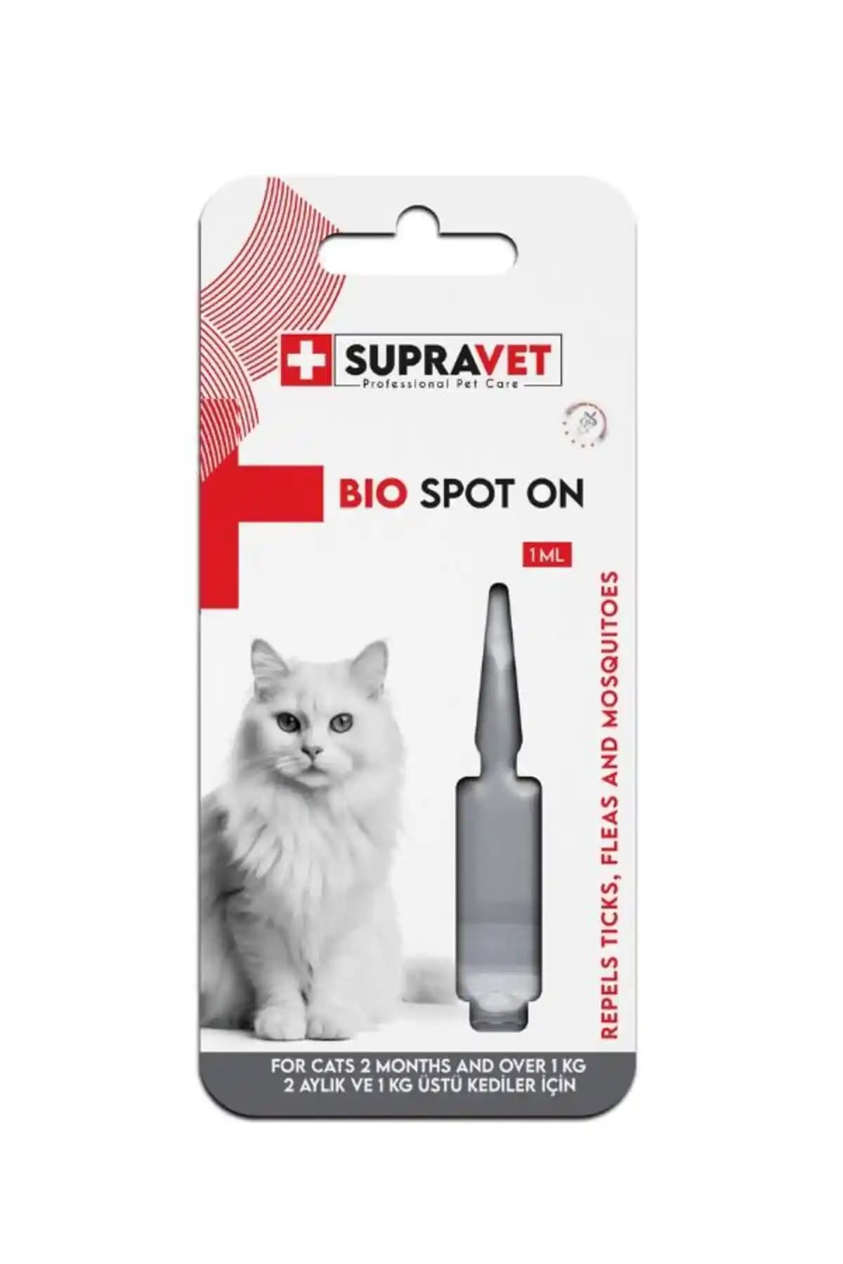 Supravet Kedi Deri ve Tüy Bakım Damlası Türkiye Menşeli Veteriner Onaylı Ürün