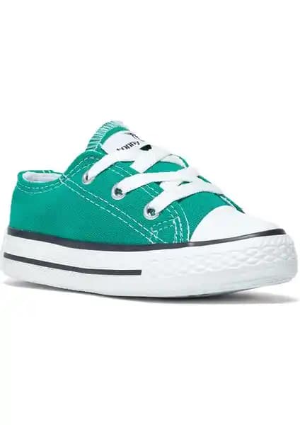Tonny Black Çocuk Unisex Yeşil Rahat Kalıp Bağcıklı Sneakers Türkiye Üretimi