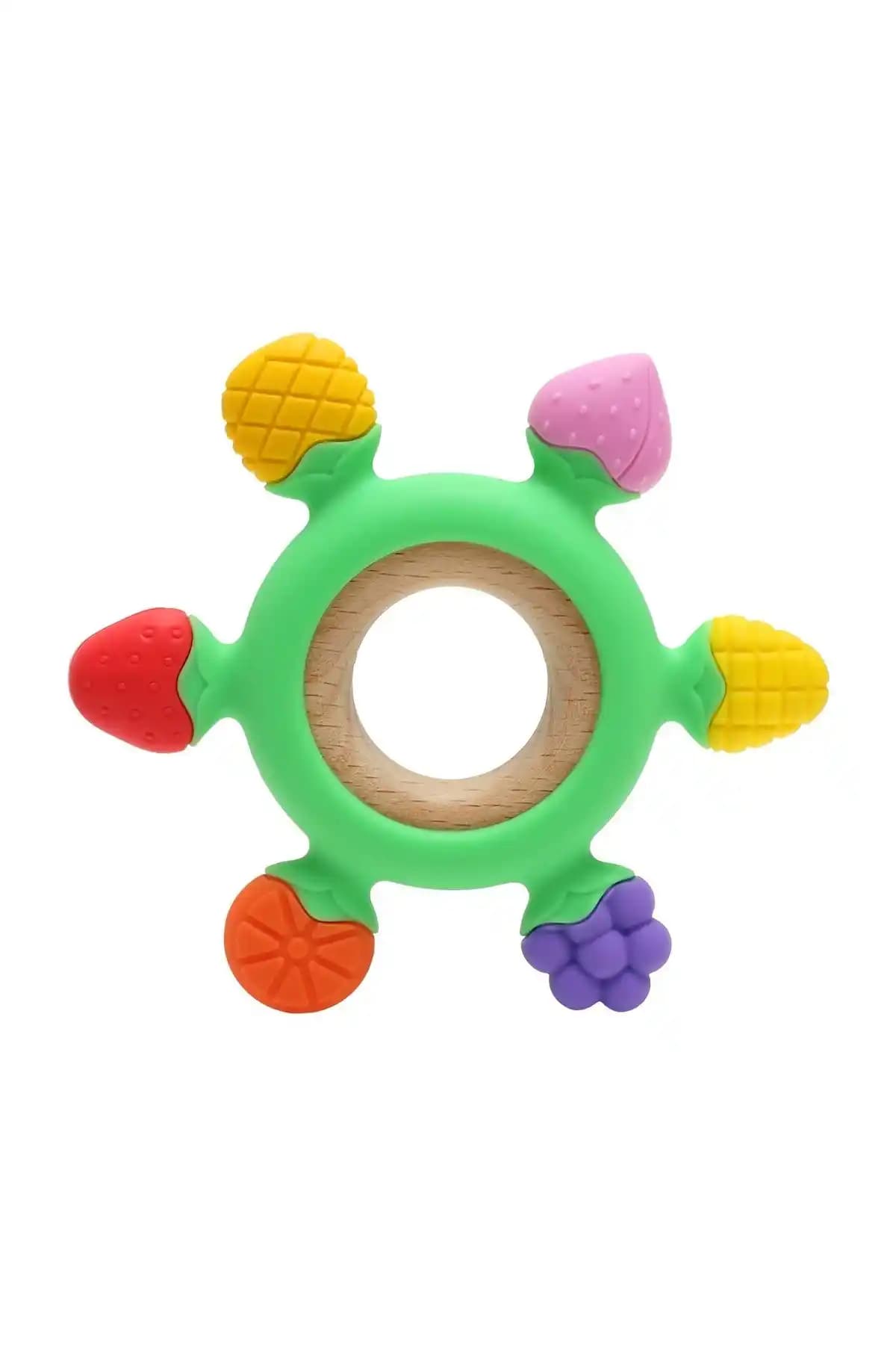 Tutobaby Meyve Şekilli Bebek Diş Kaşıyıcı Halka Dümen Güvenli ve Eğlenceli Kullanım