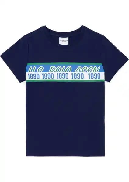 U.S. Polo Assn. Çocuk Lacivert Bisiklet Yaka Tişörtü Şıklık ve Konfor Sunar