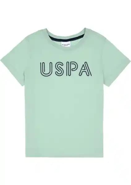 U.S. Polo Assn. Erkek Çocuk Su Yeşili Tişörtü Günlük ve Spor Kullanımına Uygun