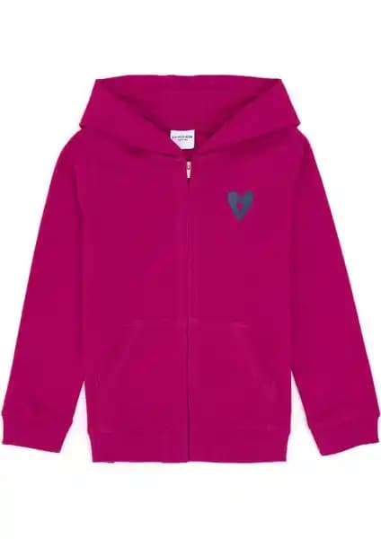 U.S. Polo Assn. Kız Çocuk Fuşya Fermuarlı Basic Sweatshirt Günlük Şıklık ve Konfor İçin