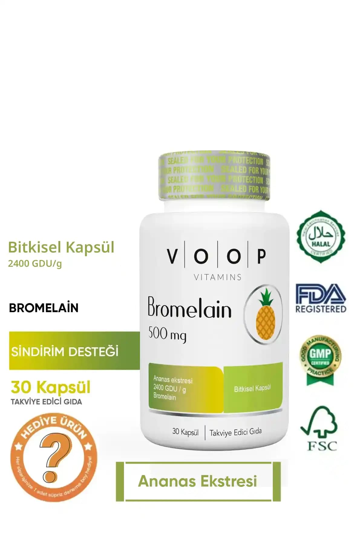 VOOP Bromelain: Sindirim ve Sağlık Desteği Sunan Doğal Bitkisel Takviye Ürünü