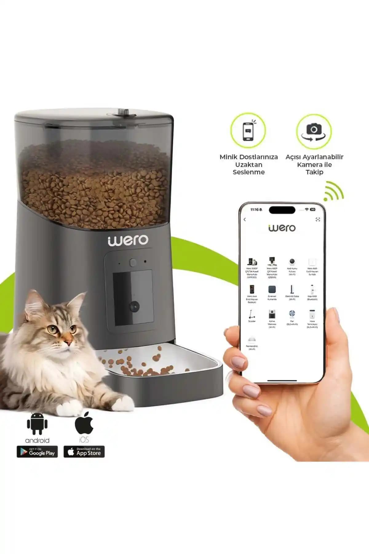 Wero Akıllı Kedi Köpek Mama Kabı Pro 2025: Otomatik ve Uzaktan Kontrol Özellikleriyle Yenilikçi Tasarım