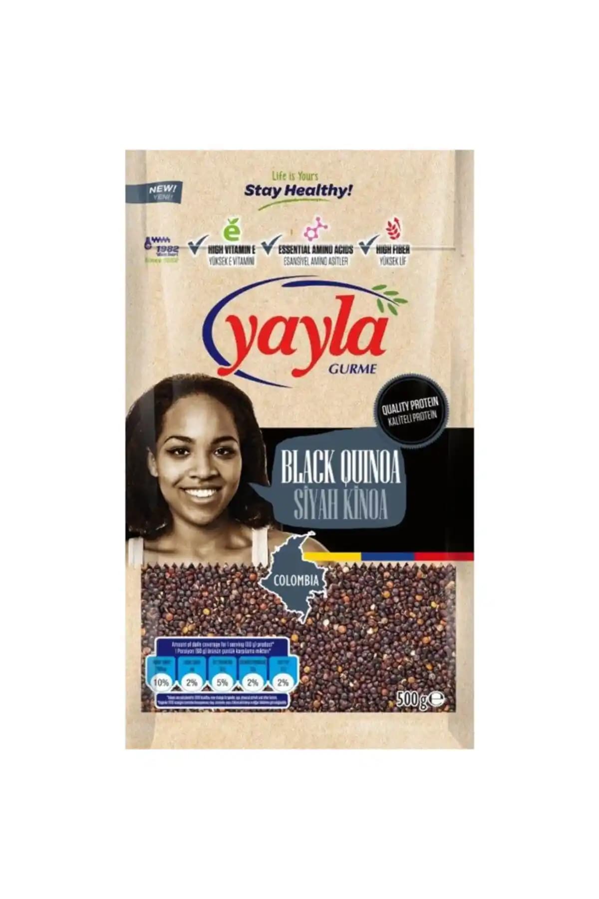 Yayla Gurme Siyah Kinoa 500 Gr Sağlıklı ve Çok Yönlü Beslenme Alternatifi