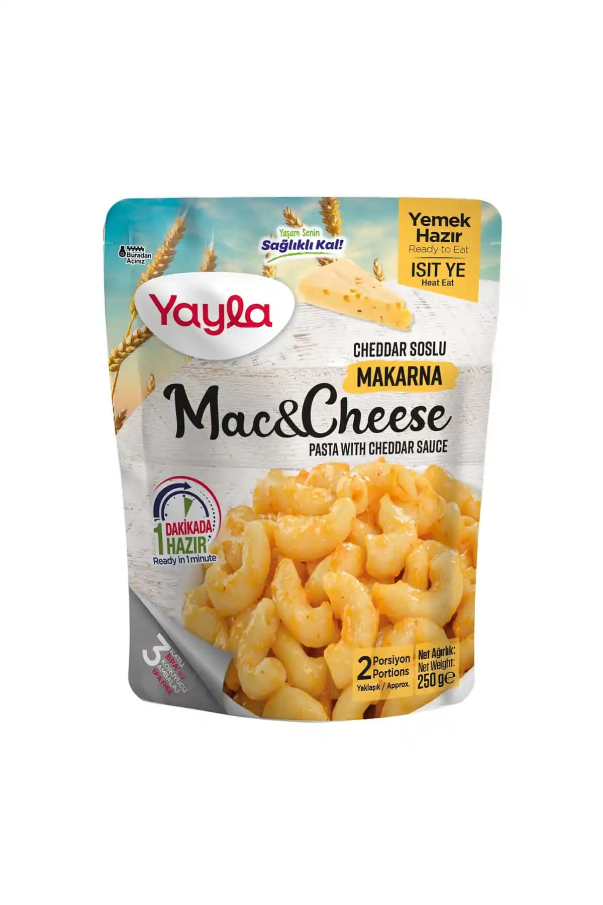 Yayla Yemek Hazır Mac&Cheese Cheddar Soslu Makarna: Hızlı ve Lezzetli Pratik Yemek Seçeneği