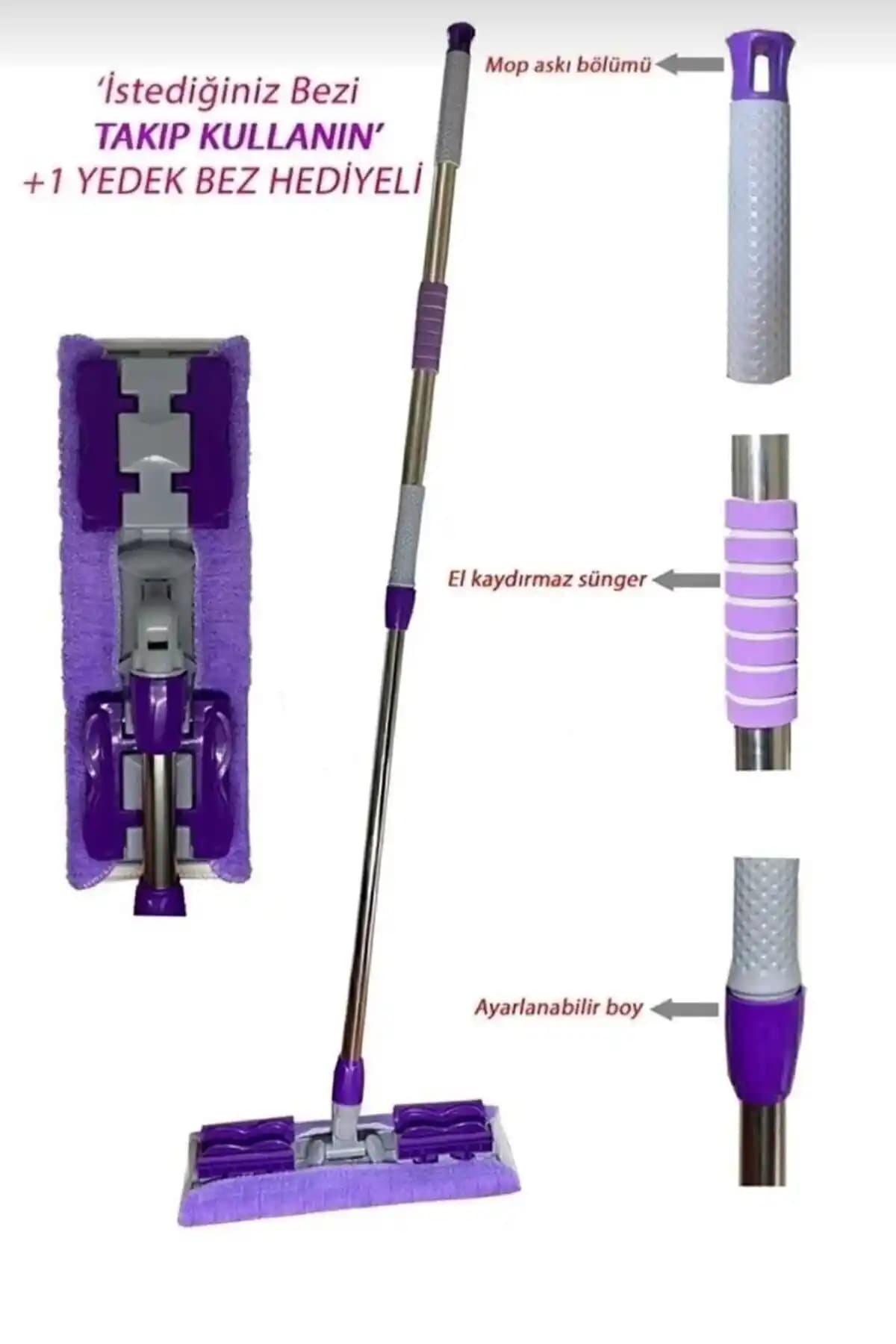 Yellow Stary Home Çok Yönlü Mikrofiber Yer Mopuyla Temizlikte Yeni Dönem