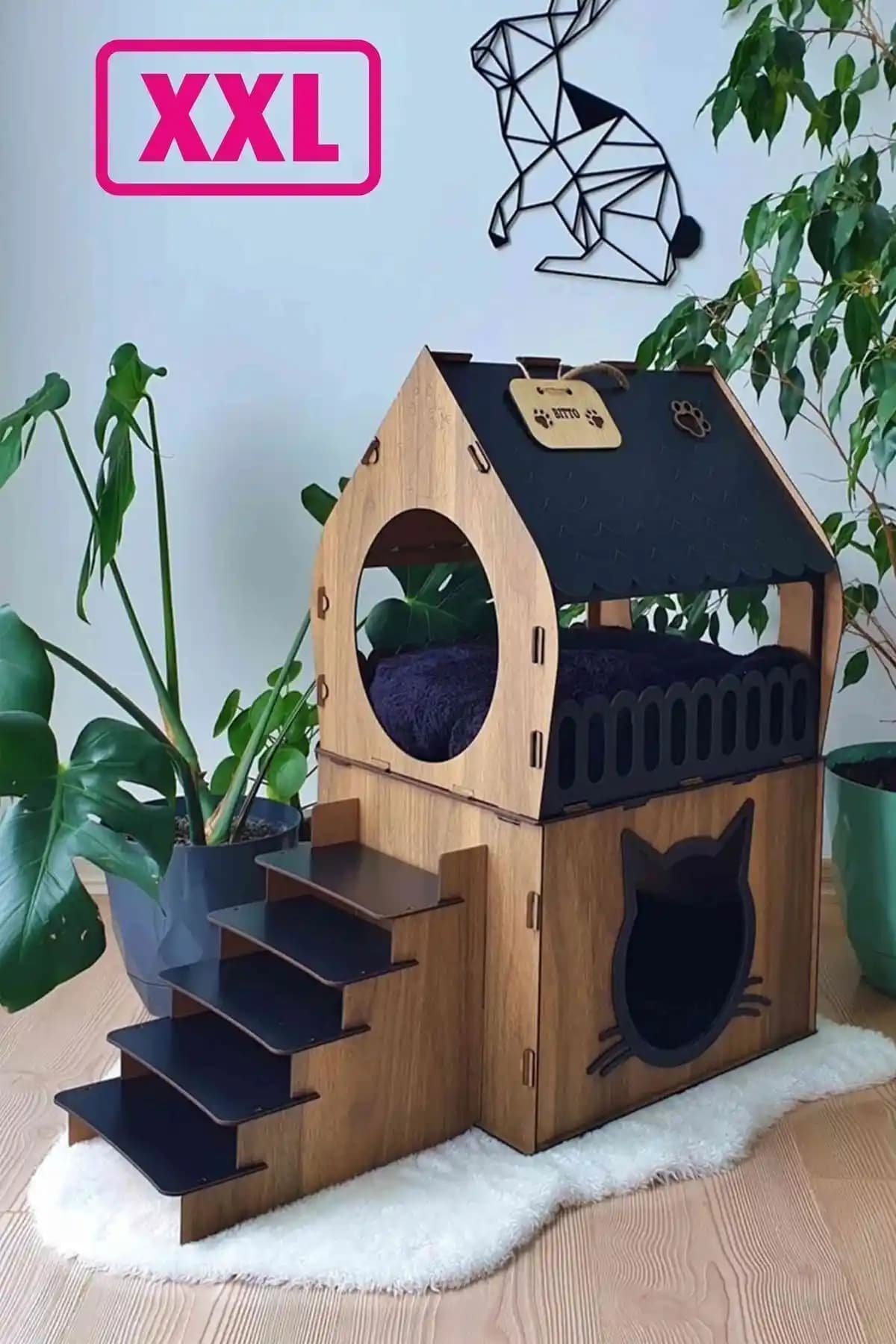 Genel Markalar Büyük Kedi Evi XXL ve Dekoratif Pembe Kedi Evi Karşılaştırması