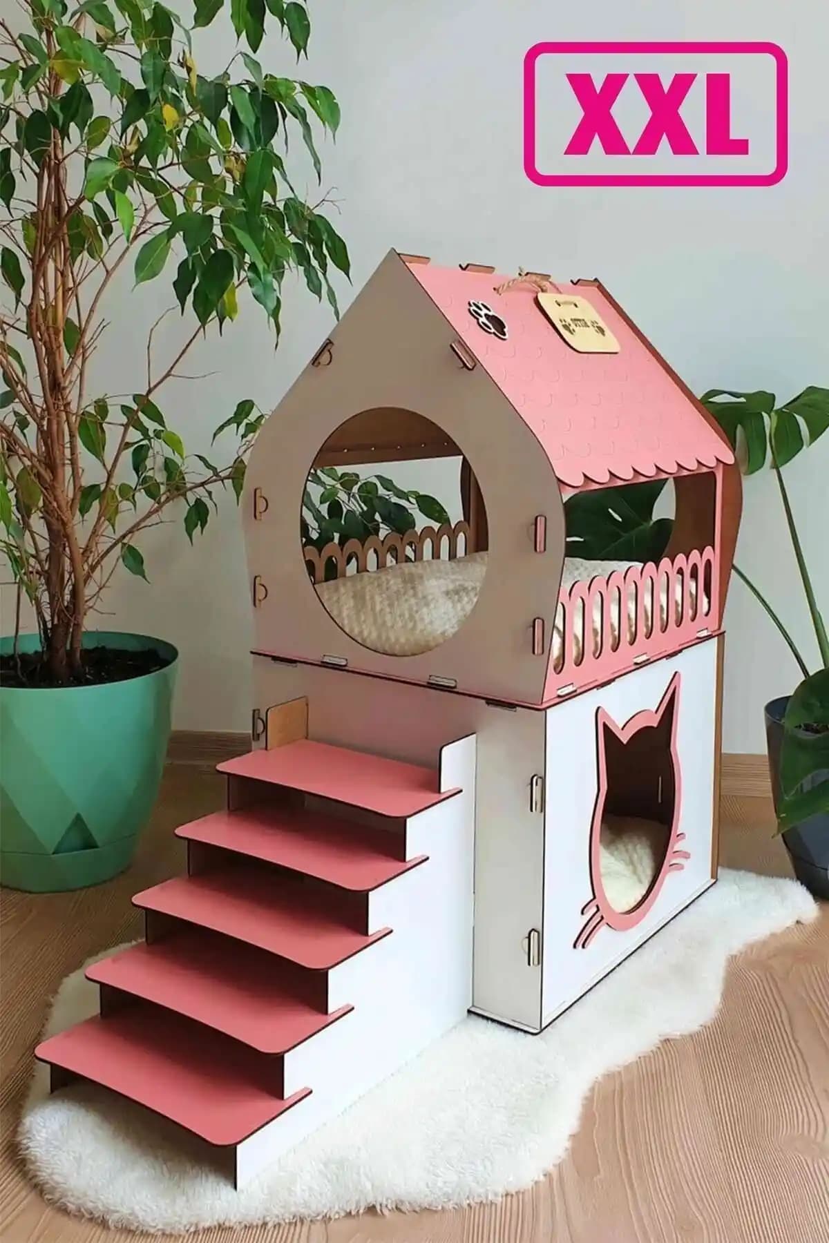 Genel Markalar Büyük Kedi Evi XXL ve Dekoratif Teraslı Dublex Karşılaştırması