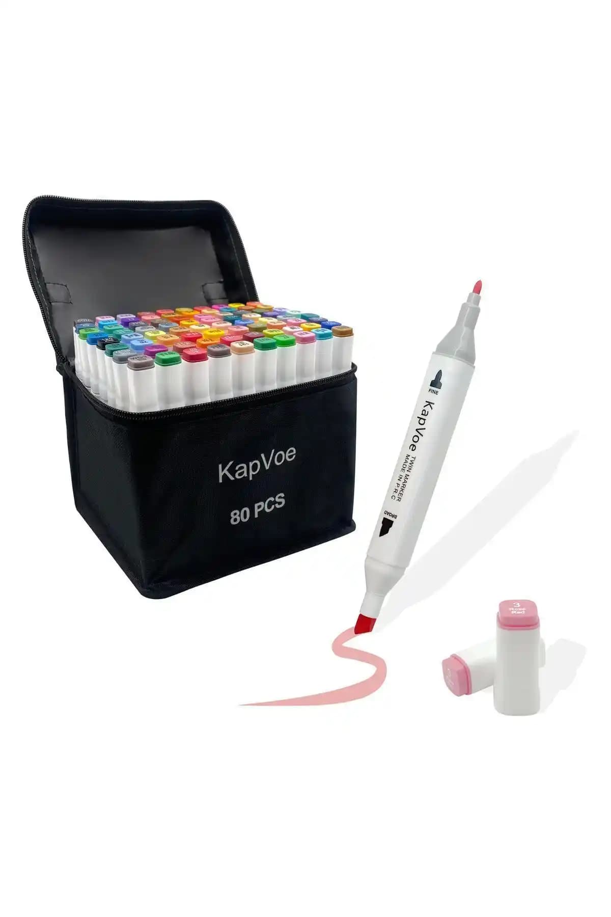 KAPVOE 80'li Çift Uçlu ve TOUCH SKETC 120'li Marker Kalem Setleri Karşılaştırması