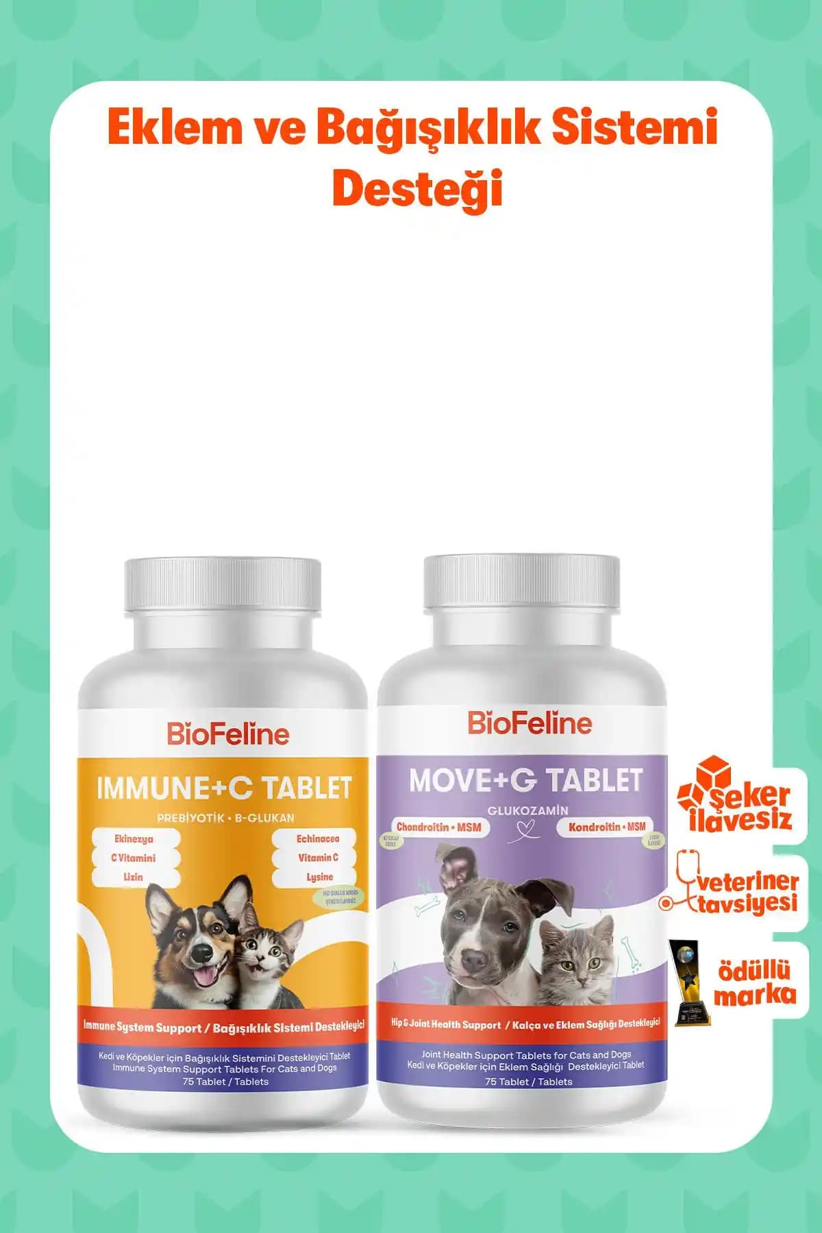 Kedi ve Köpekler İçin Eklem ve Bağışıklık Destek Ürünleri Karşılaştırması