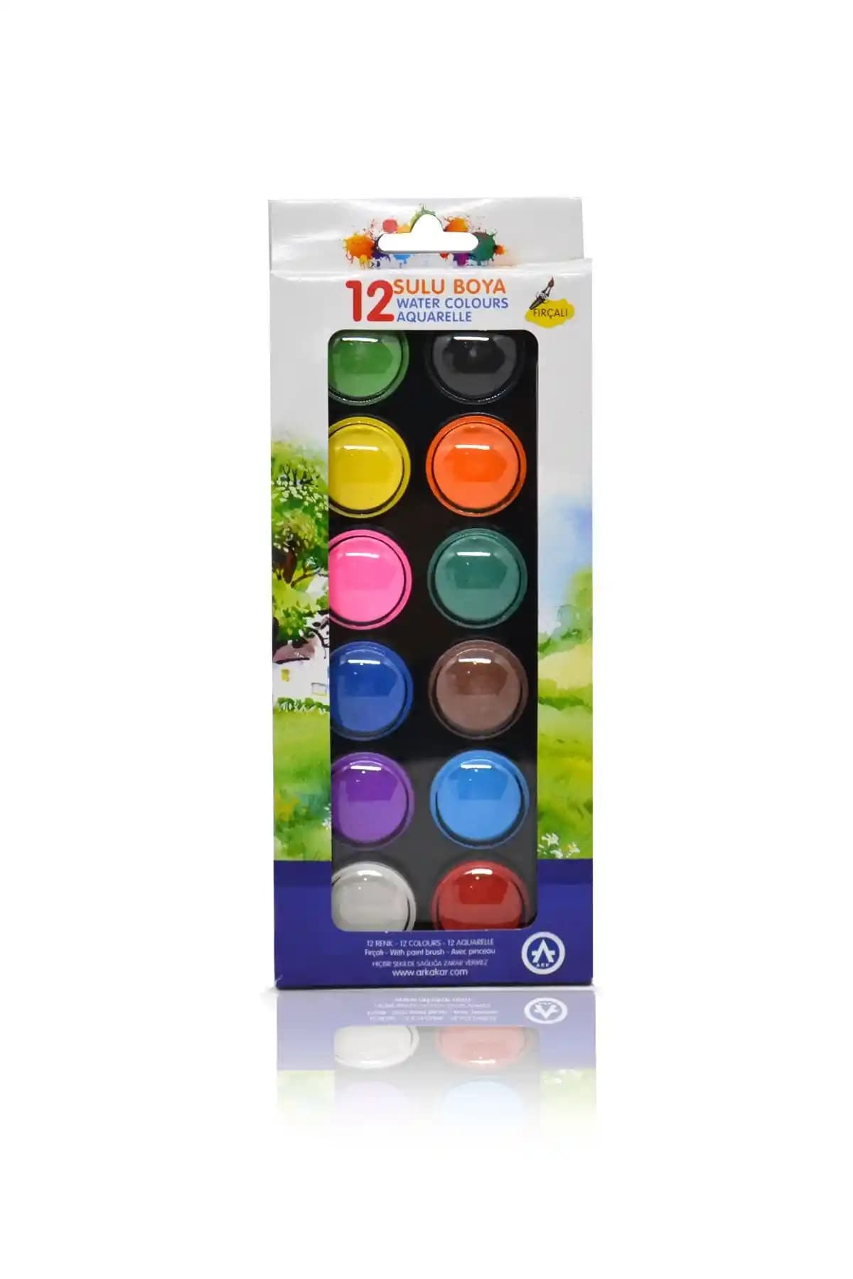 Ark 12 Renk Pastel Renklerde Sulu Boya: Yüksek Kaliteli ve Canlı Tonlar İçin İdeal Bir Seçenek
