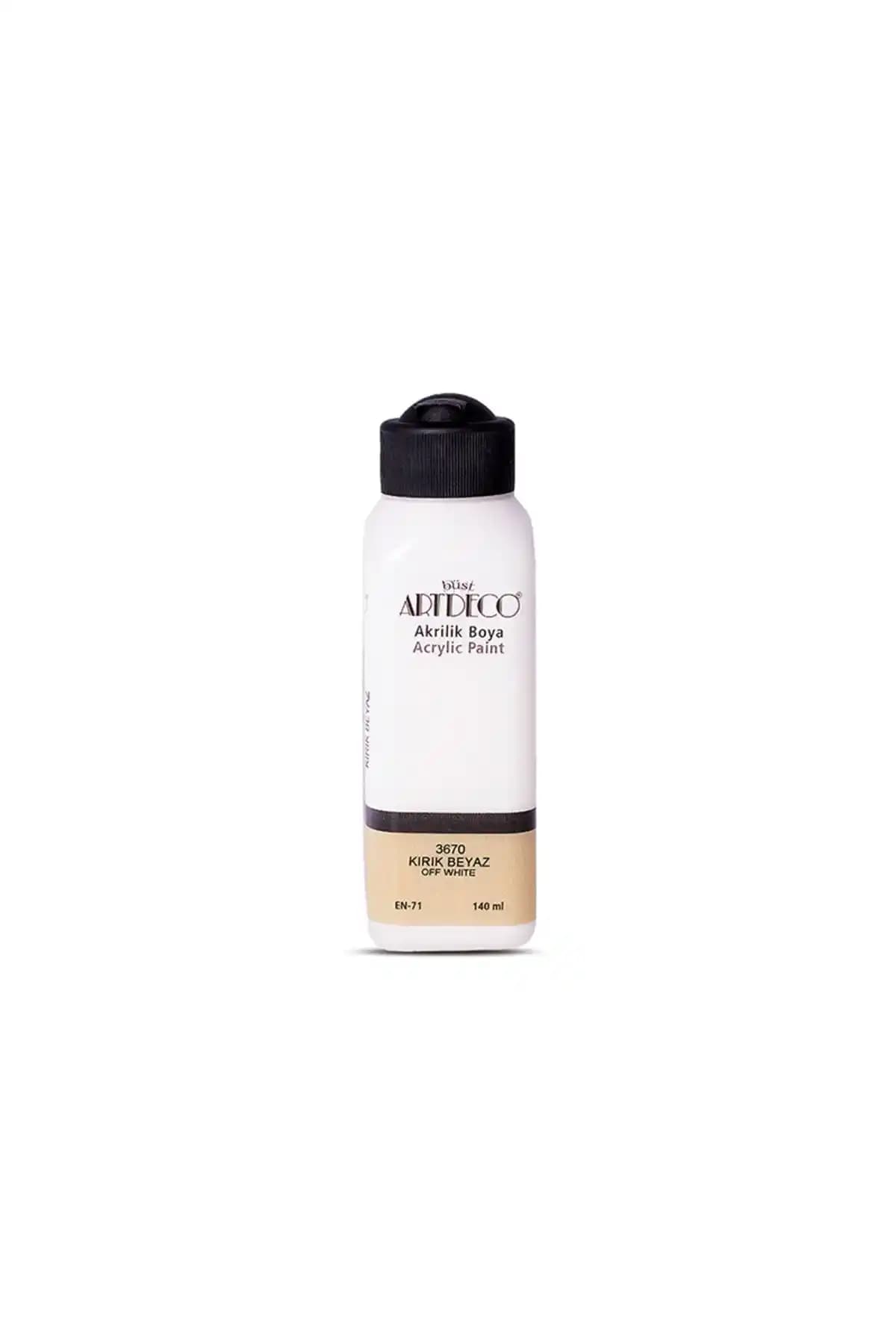 Artdeco 140ml Kırık Beyaz Akrilik Boya: Yüksek Kapatıcılık ve Çok Yüzey Uygulaması