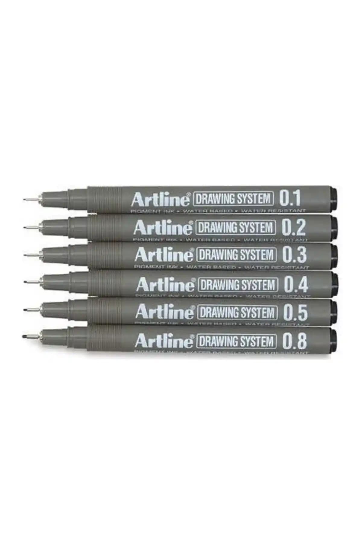 Artline Drawing System Teknik Çizim Kalemi 6'lı Set Profesyonel ve Hobi Kullanımı İçin Uygun