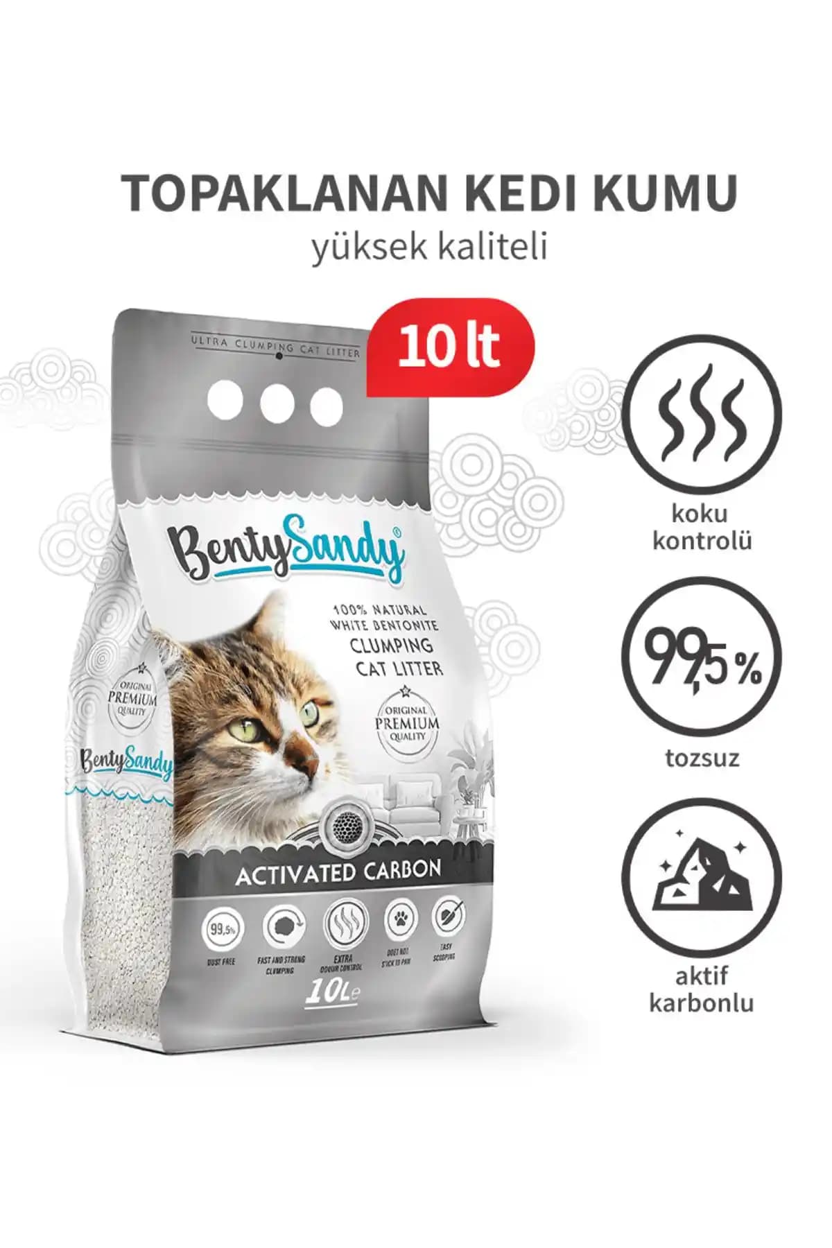 2025'te Kedinizin Hijyenini Değiştirecek BentySandy Aktif Karbonlu Kedi Kumu