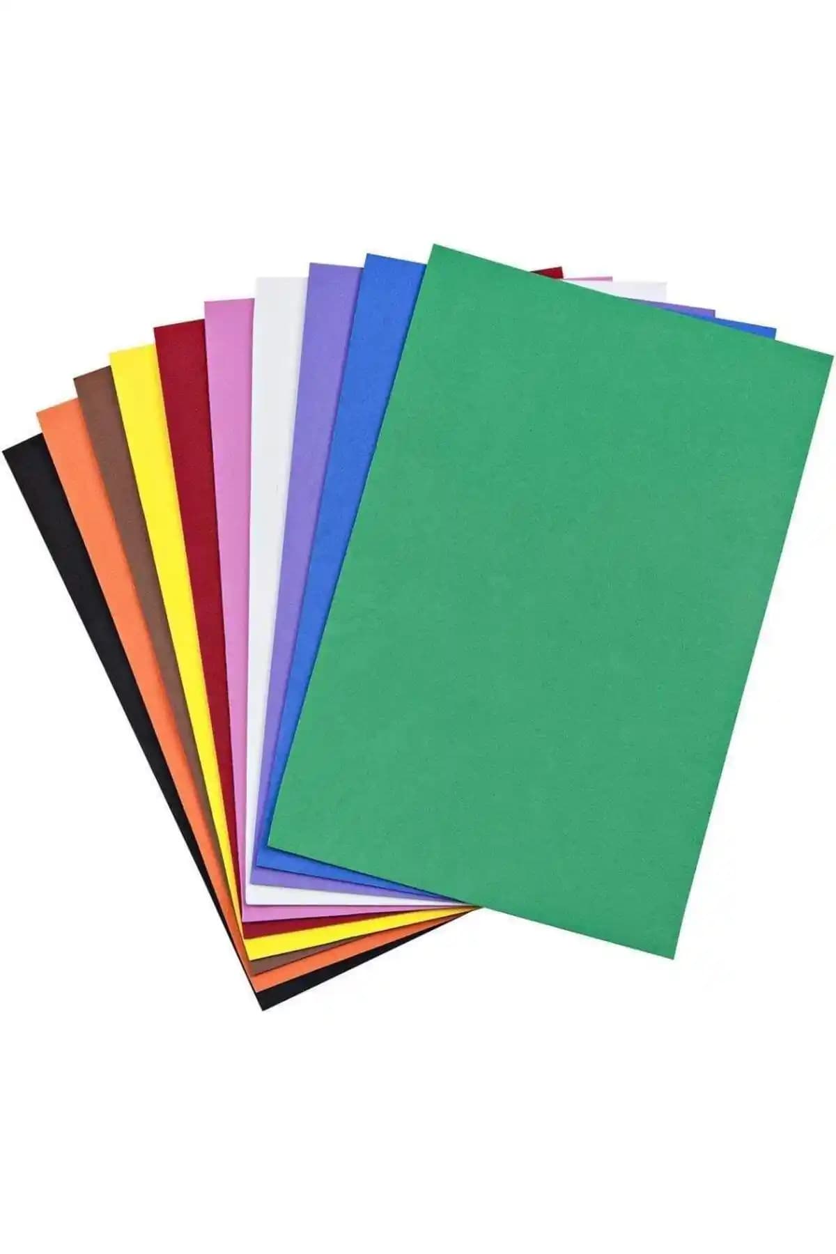 Fatihkırtasiye Simsiz Yapışkanlı Eva Seti 10 Renk A4 Boyutunda Dayanıklı ve Esnek Malzeme