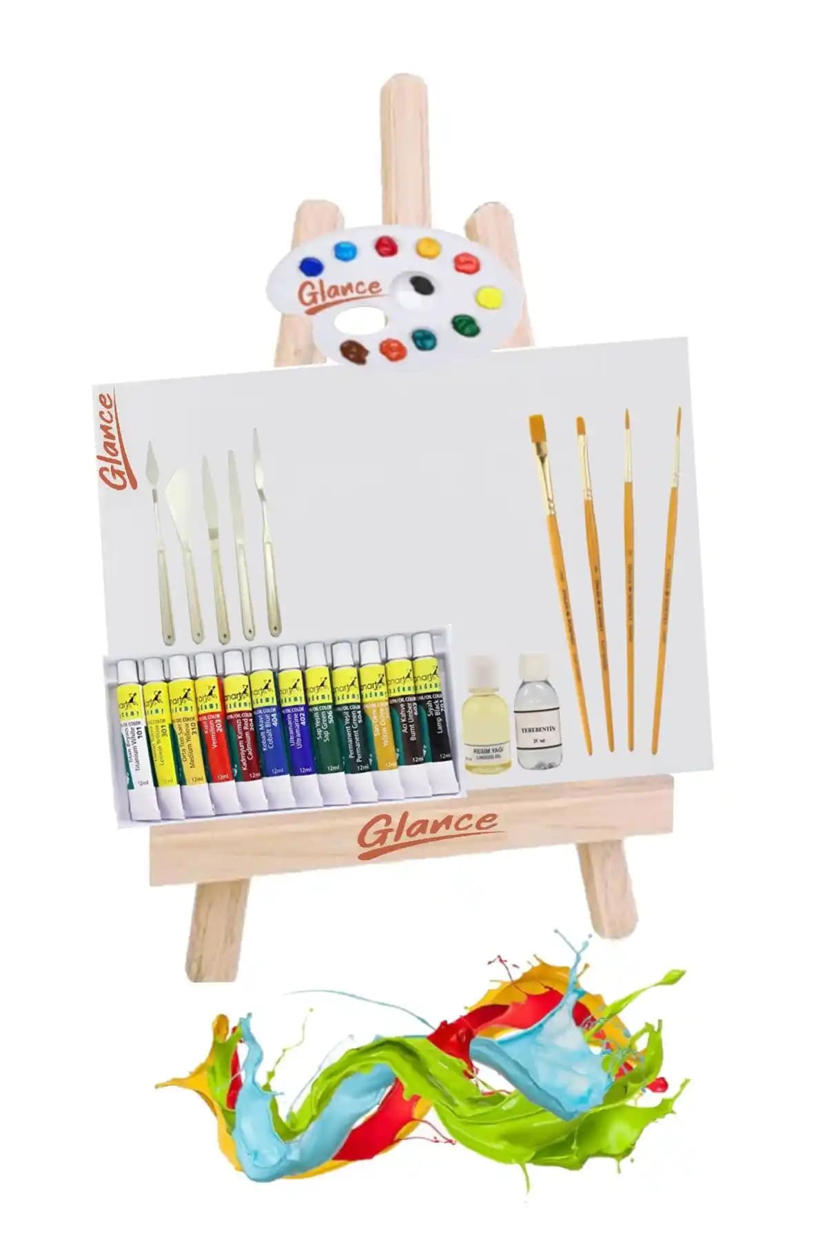 GLANCE Ekonomik Yağlı Boya Başlangıç Seti: Sanatçılar ve Hobi İlgilileri İçin Uygun