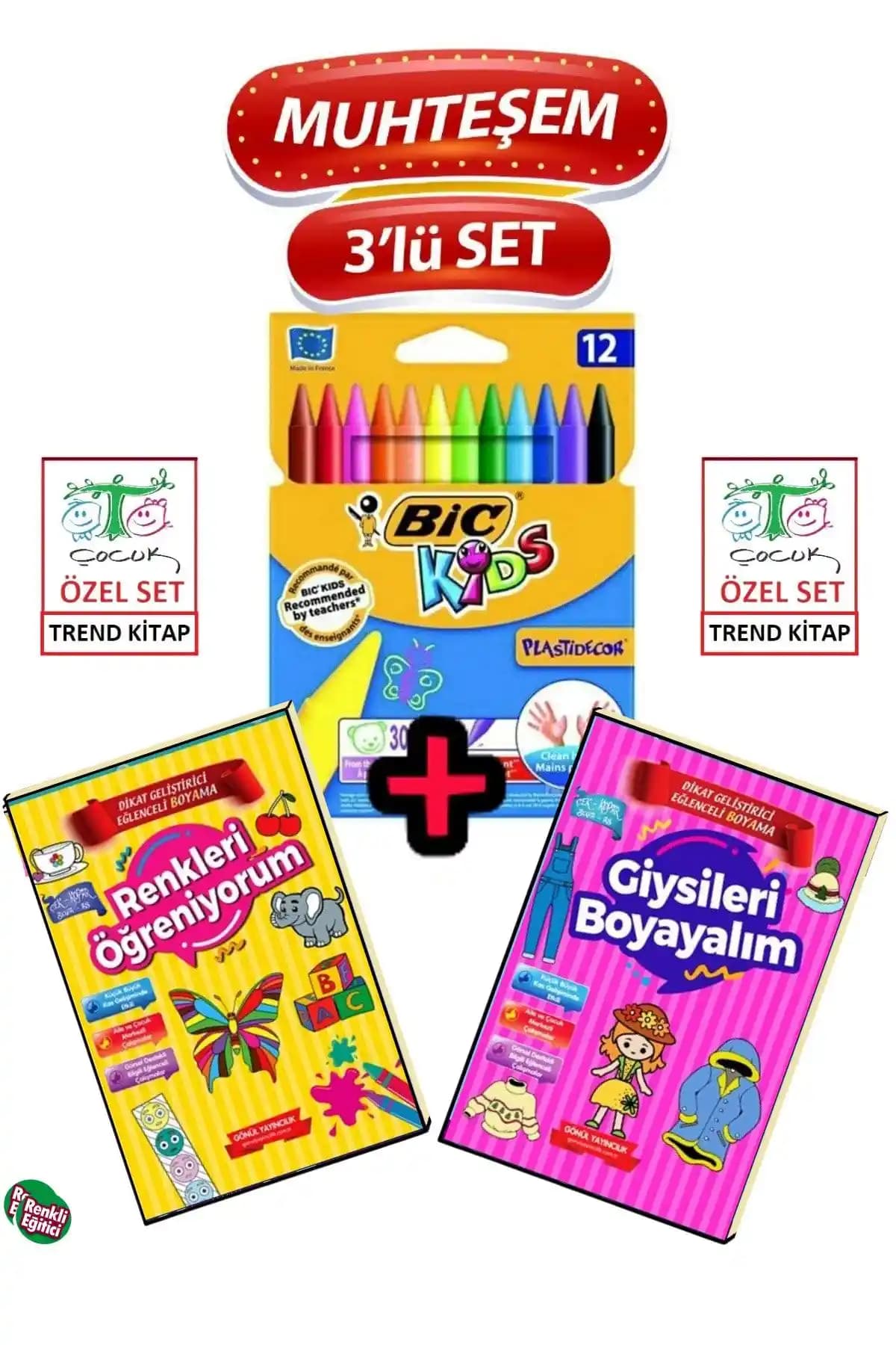 Gönül Yayıncılık Kids Plastidecor Silinebilir Pastel Boya Seti Çocuklar İçin Güvenli ve Renkli