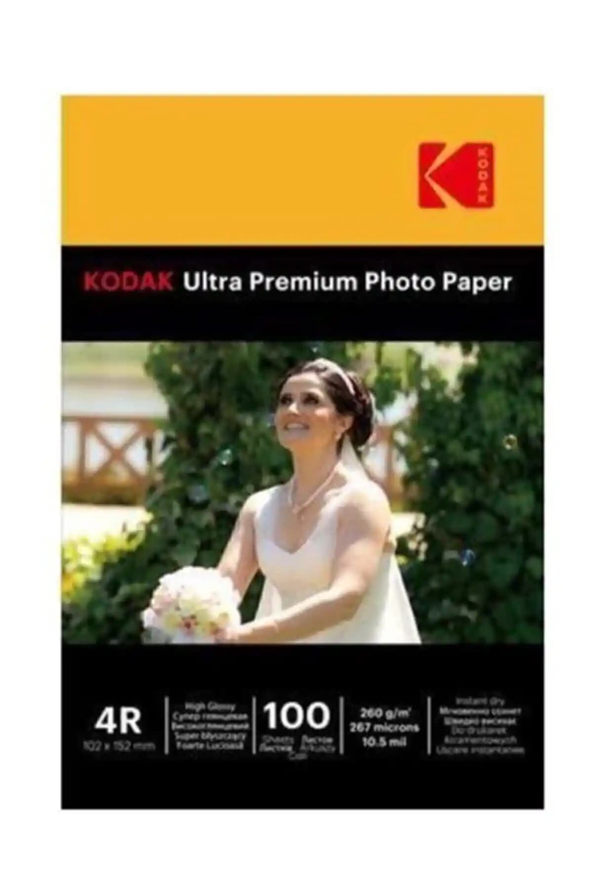 Kodak 260g 10x15cm Ultra Premium Parlak Inkjet Fotoğraf Kağıdı Yüksek Kalite Baskı İçin