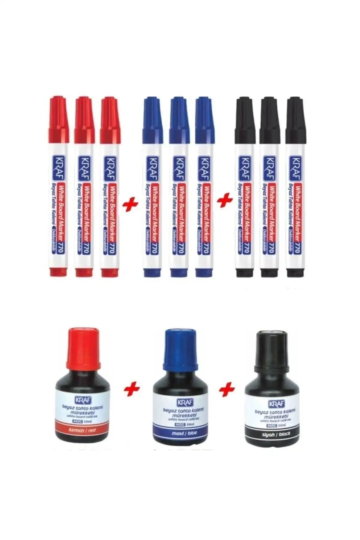KRAF Doldurulabilir Tahta Kalemi ve Mürekkep Seti ile Verimli ve Temiz Çalışma Ortamları