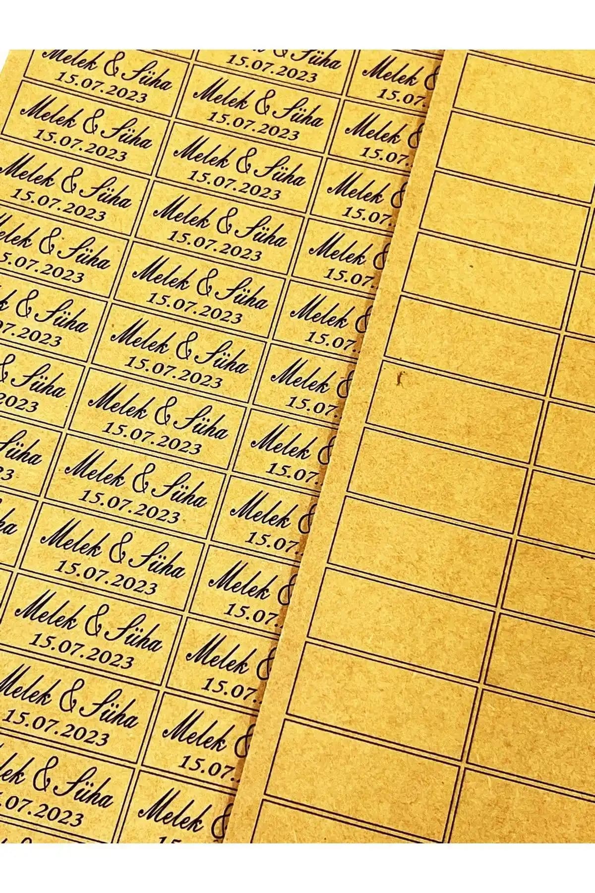 Kraft Kağıt Nikah Şekeri Etiketleri: Şık ve Pratik Kişiselleştirilebilir Süsleme Çözümü