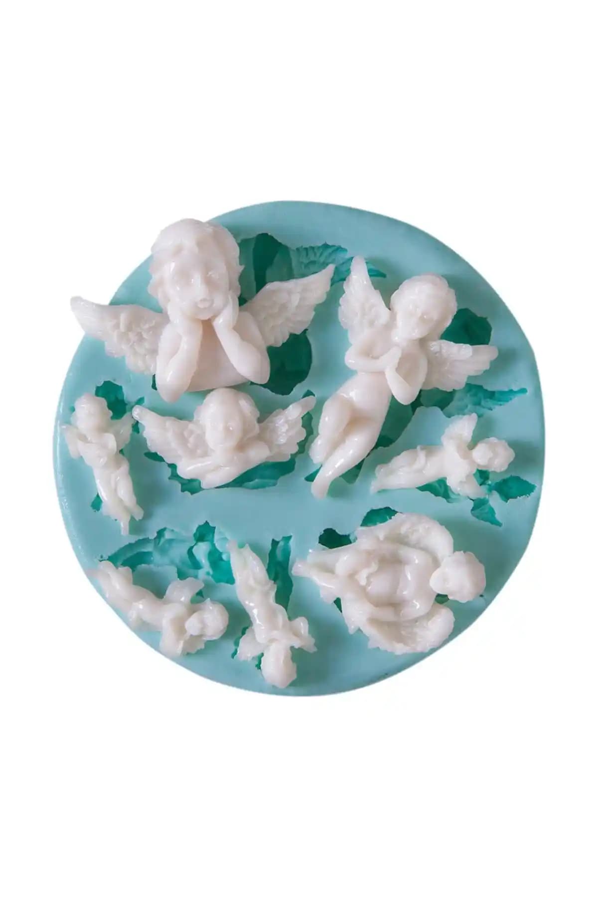 Kurdelya 8'li Minik Melekler Silikon Kalıbı Profesyonel ve Çok Yönlü Kullanım İçin