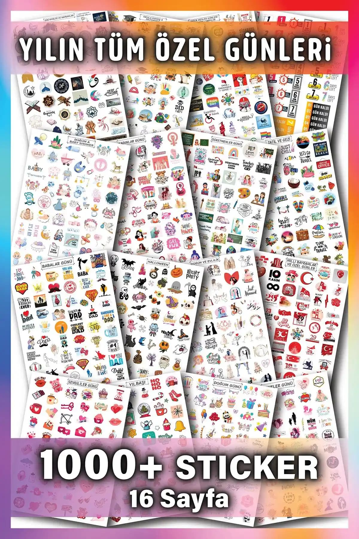 NeoPrint 1000 Adet Sticker Seti ile Özel Günleri Yaratıcı ve Kaliteli Şekilde Kutlayın