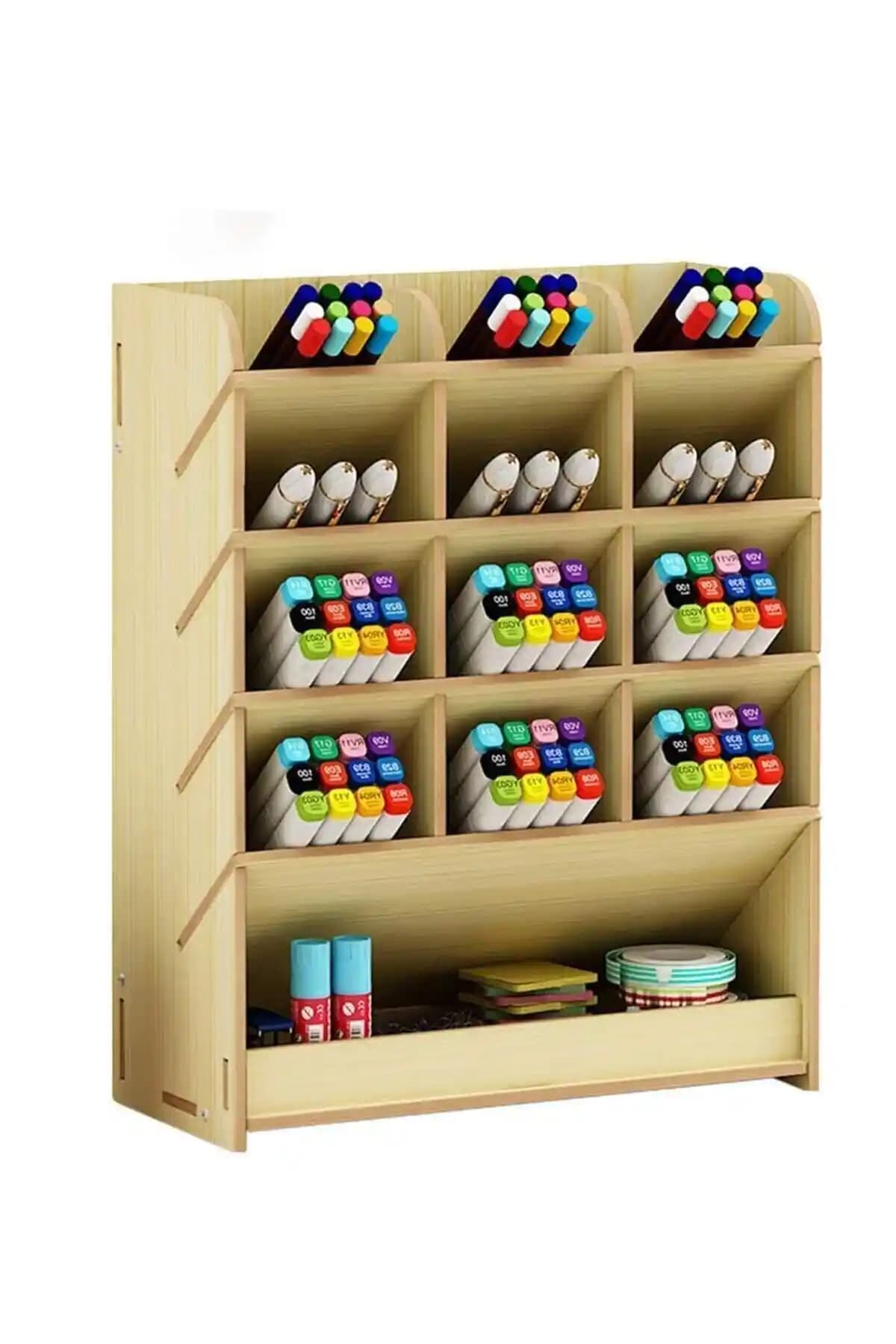 Notpa Çapraz 12 Bölmeli Masaüstü Kalemlik Organizer Ofis ve Çalışma Alanı Düzeni