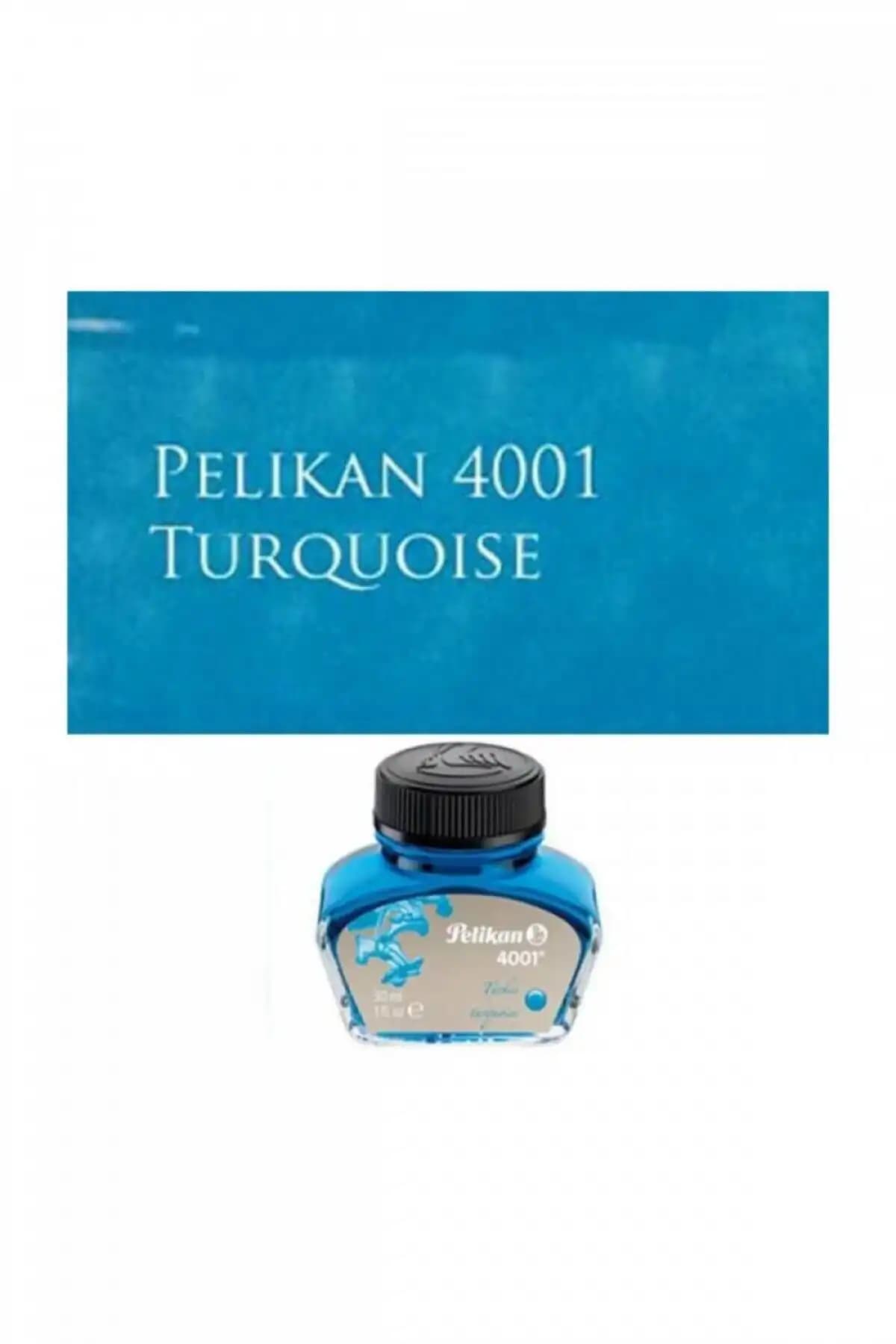 Pelikan 4001 Dolmakalem Mürekkebi Turkuaz 30ml yüksek kaliteli yazı ve kaligrafi mürekkebi