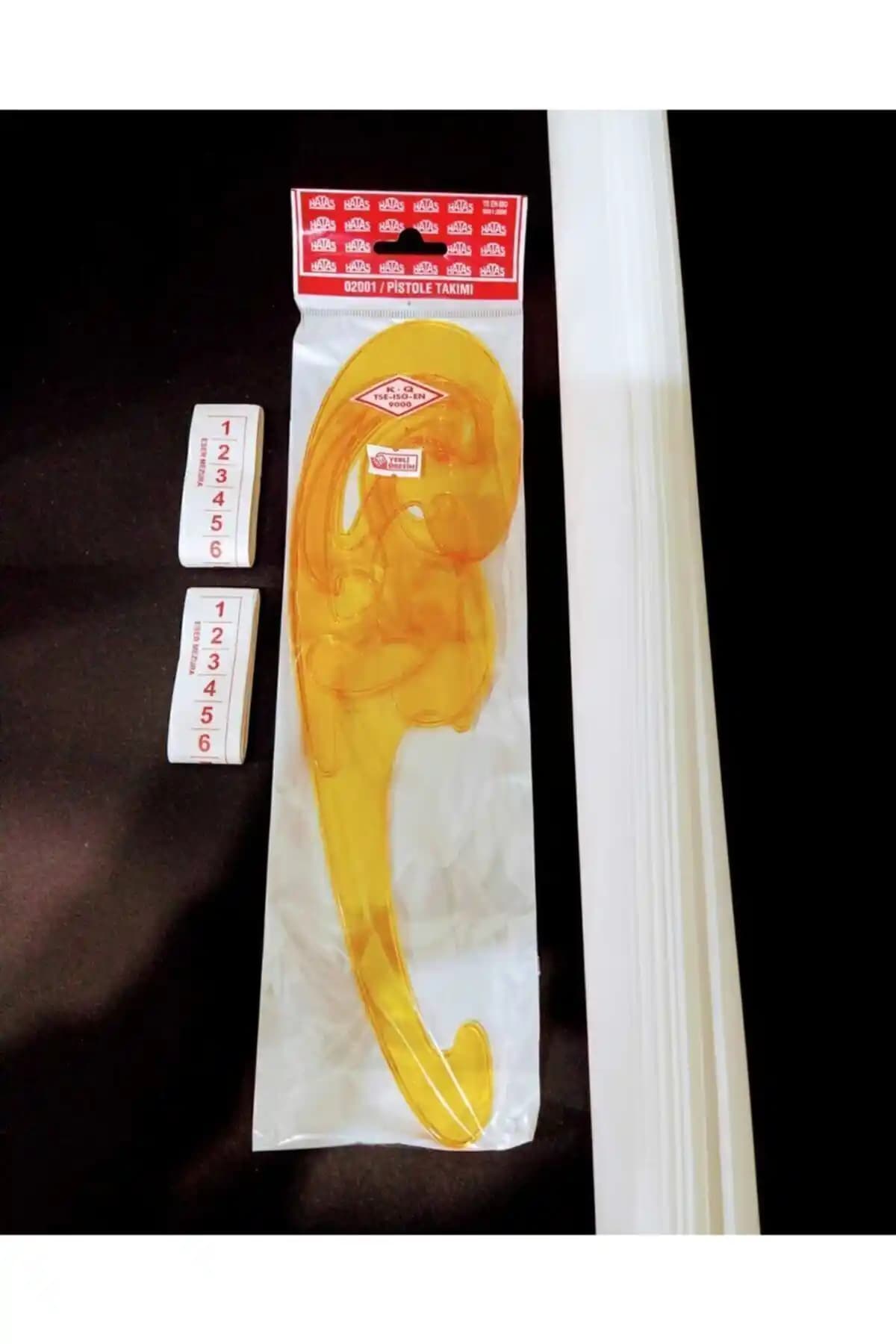 Pippa Eşel Takımı 3'lü Büyük Pistole Seti ve Yağlı Kağıt Milaj ile Profesyonel Çizim Araçları