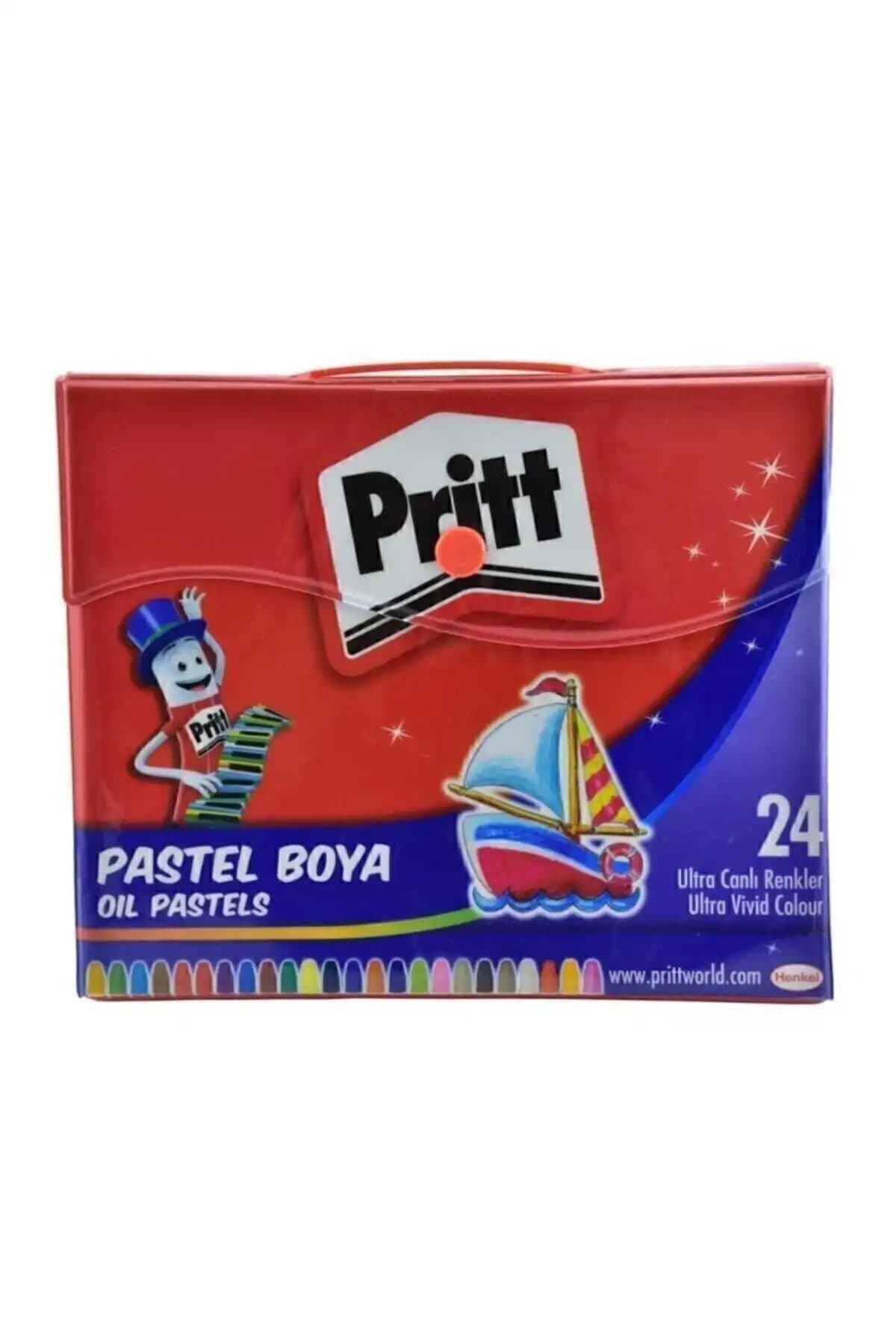 Pritt 24 Lü Pastel Boya Çantalı Seti Yaratıcı Sanat ve Hobi Çalışmaları İçin Uygun